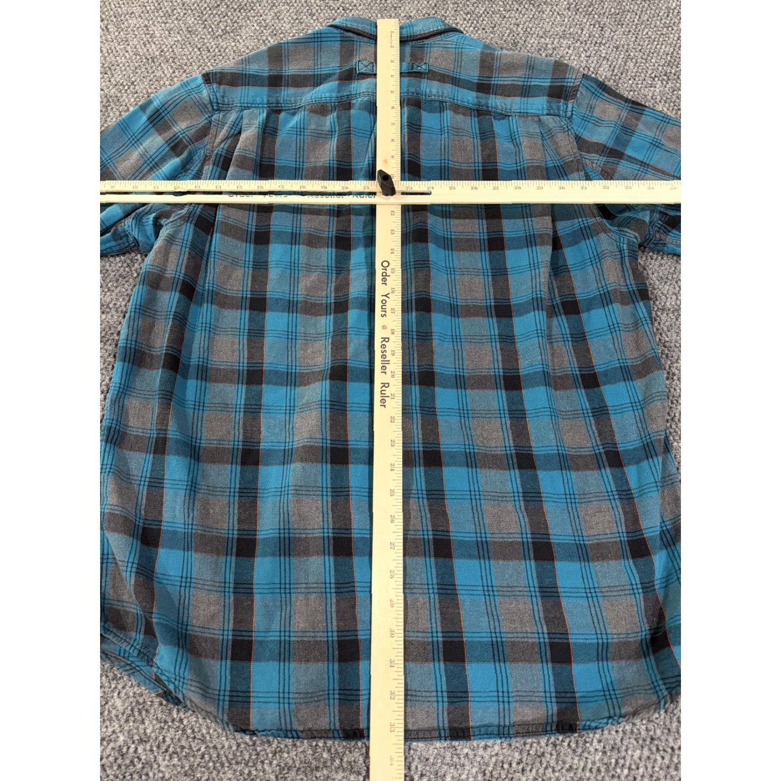 Duluth Trading Company Duluth Trading Co Shirt Mens XLT Blue Plaid Flannel Long Sleeve Button Front Shirt Size US XL / EU 56 / 4 - 7 Thumbnail