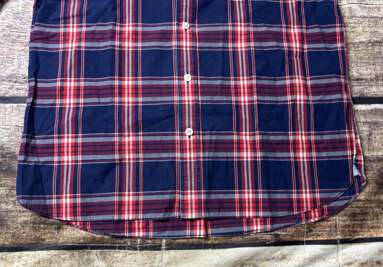 Bonobos Bonobos Shirt Men's Medium Plaid Blue Red Cotton Button Down Size US M / EU 48-50 / 2 - 5 Thumbnail