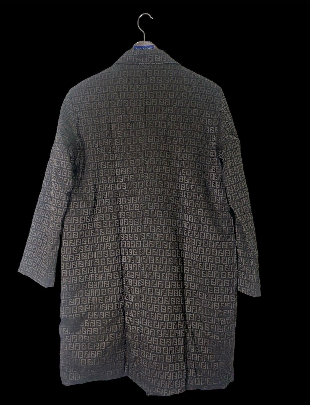 Fendi Vintage 90s Fendi Zucca Monogram trench coat Size US L / EU 52-54 / 3 - 5 Thumbnail