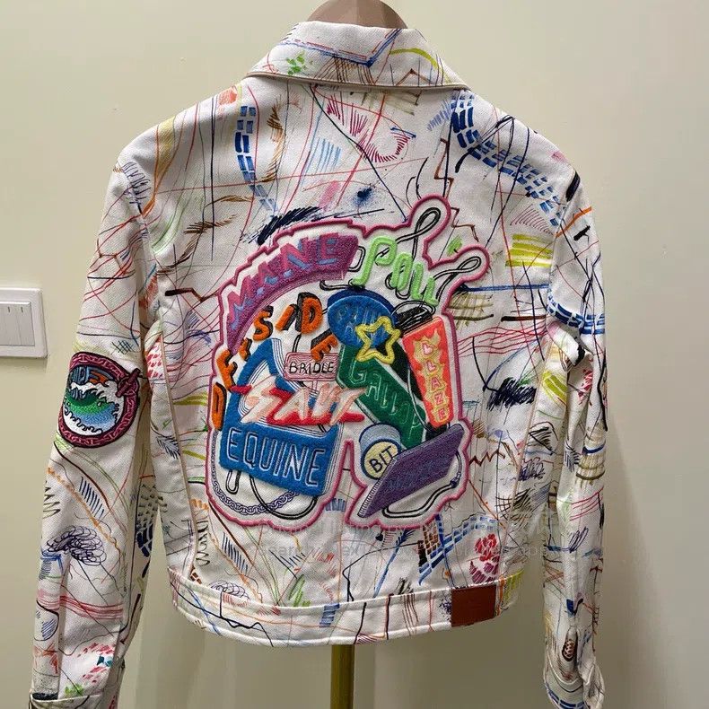 Hermes Hermes Graffiti Denim Jacket Size XXS / US 00 / IT 34 - 4 Thumbnail