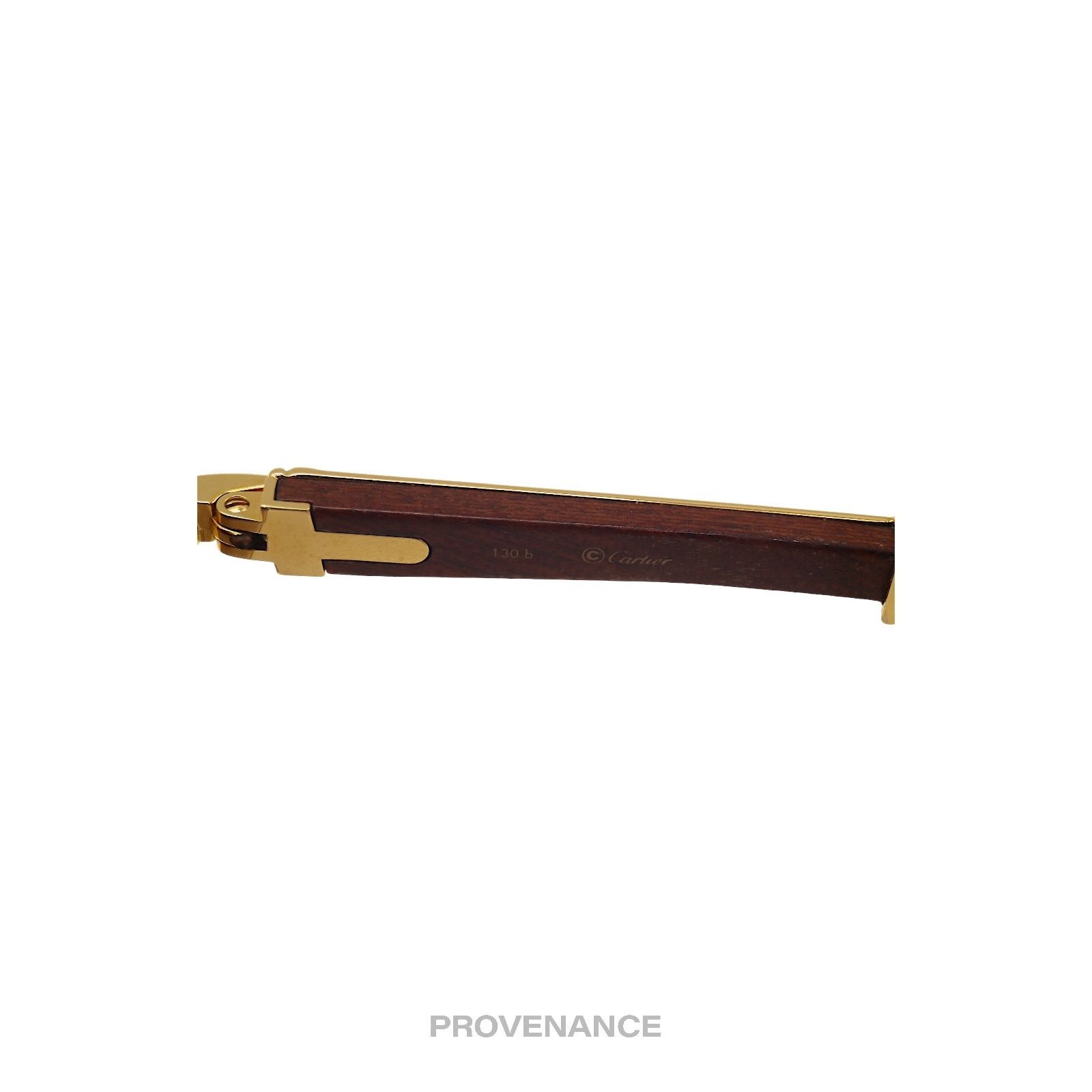Cartier 🔴 Cartier Giverny Sunglasses - Bubinga Gold Trinity Brown Size ONE SIZE - 11 Thumbnail