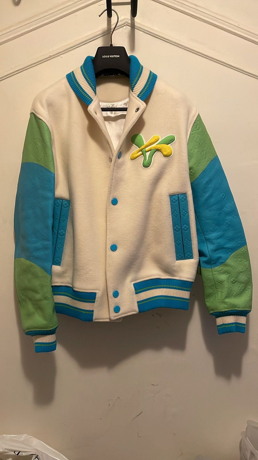 Louis Vuitton Rainbow playground Varsity Blouson Sz 48