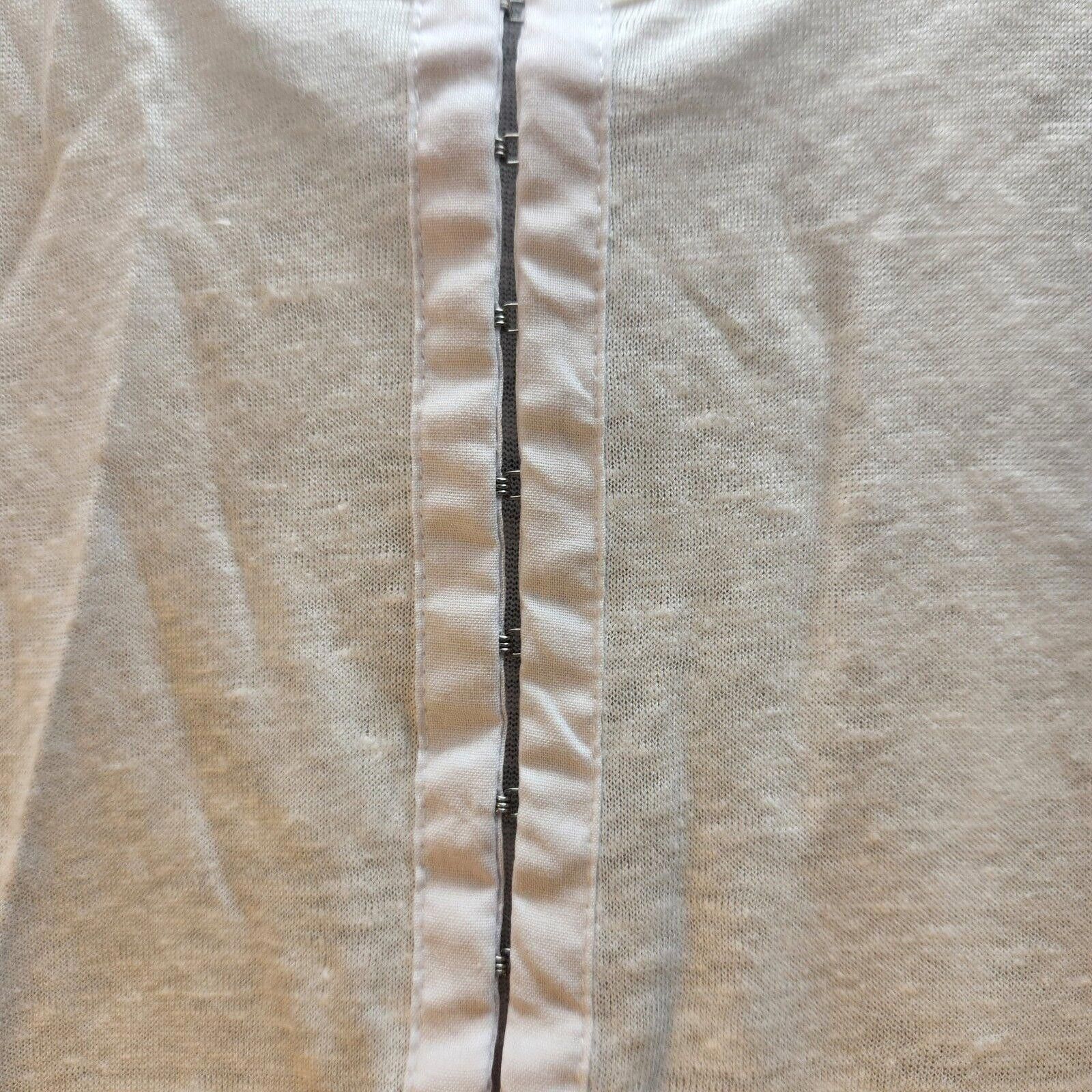 Designer New Wrap London Linen Sleeveless Top White Size UK 16 US 12 Size XL / US 12-14 / IT 48-50 - 4 Thumbnail