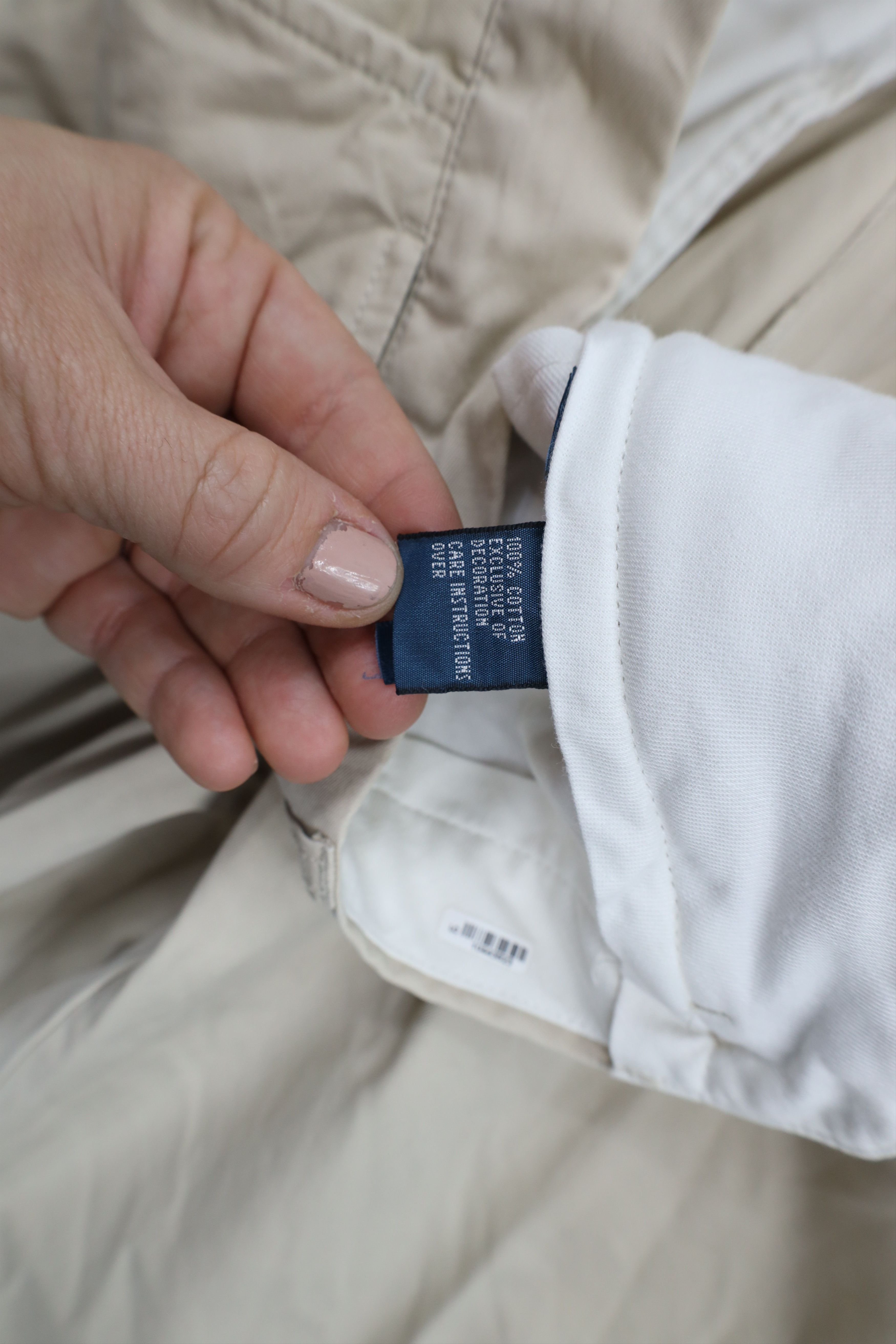 Ralph Lauren × Vintage Vintage 90s Ralph Lauren Chino Pants Trousers Beige Cotton Size US 36 / EU 52 - 6 Thumbnail