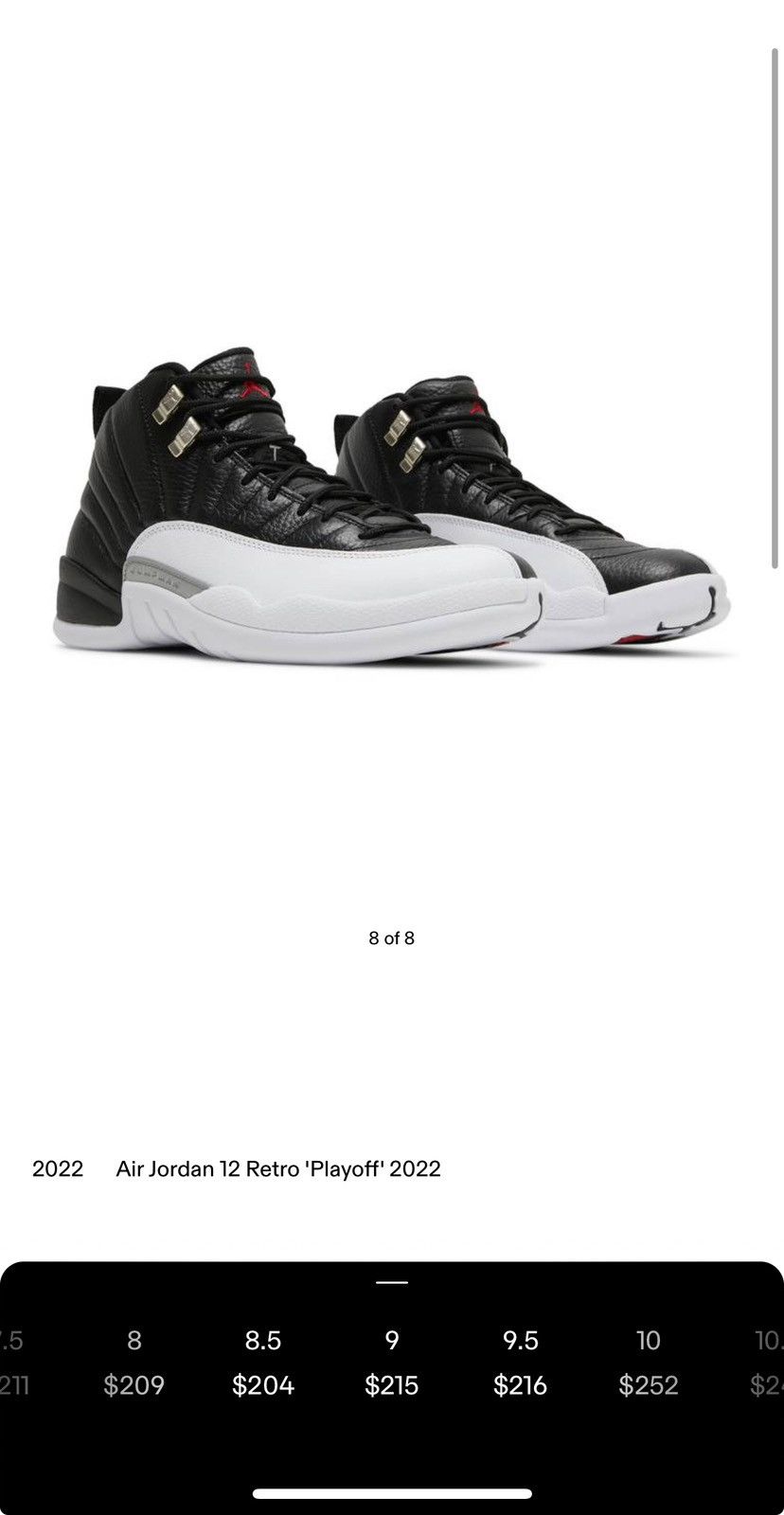 Jordan Brand Air Jordan 12 Retro 'Playoff' 2022 Size US 9 / EU 42 - 6 Thumbnail