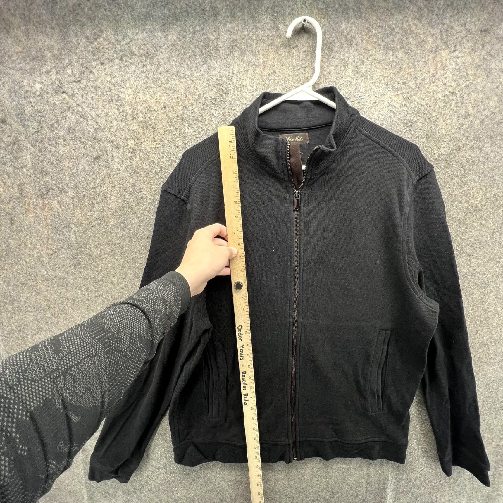 Tasso Elba Tasso Elba Jacket Mens Large Black Cotton Full Zip Bomber Pockets Casual Size US L / EU 52-54 / 3 - 5 Thumbnail