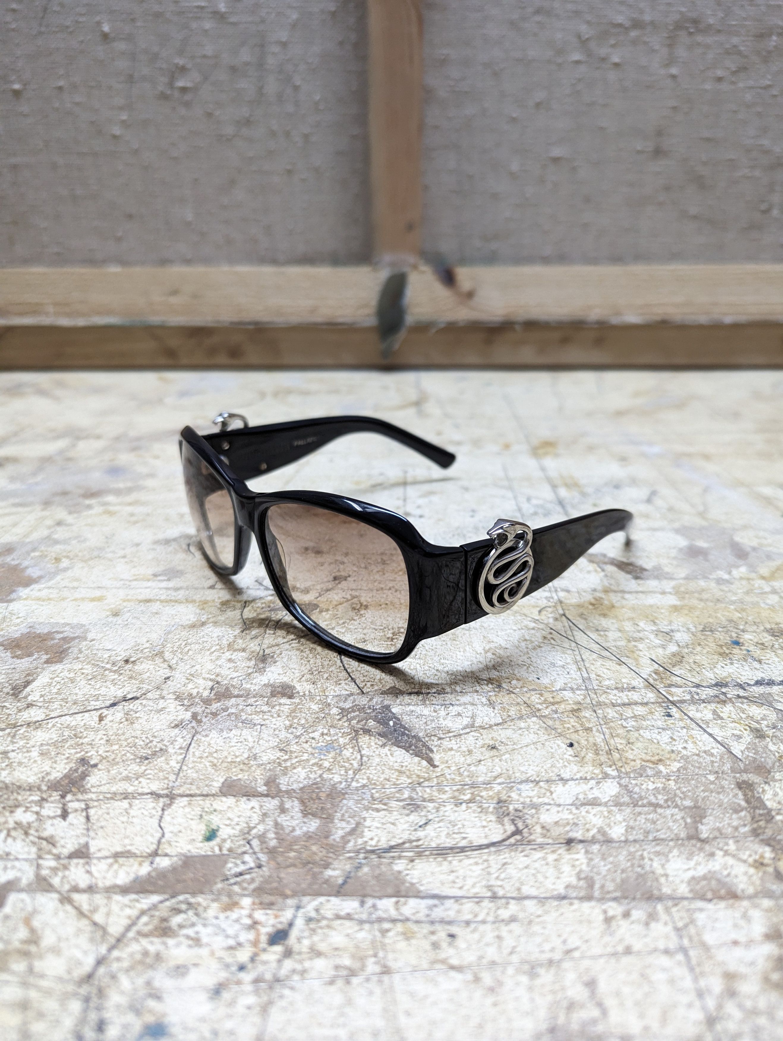 Designer Rare! 00s Boucheron Snake Logo Palladium Plated Sunglasses Size ONE SIZE - 1 Thumbnail