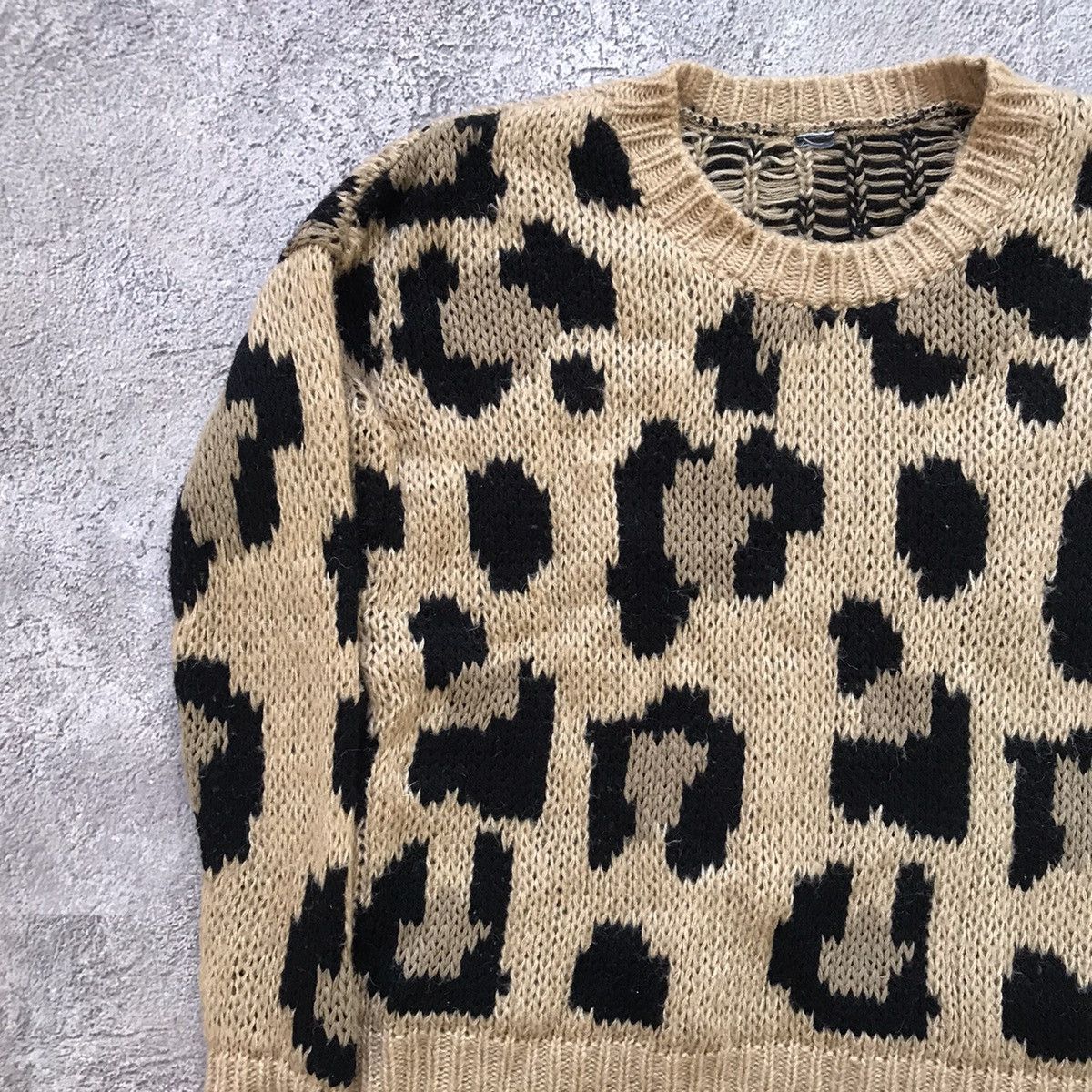 Vintage Vintage 90s Abstract Knit Sweater Oversized Grunge Y2K M Size M / US 6-8 / IT 42-44 - 2 Thumbnail