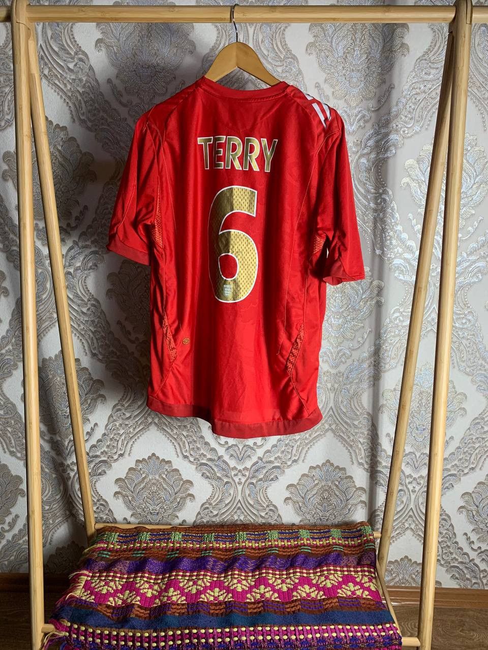 Vintage VERY RARE UMBRO ENGLAND CHELSEA SOCCER JERSEY RETRO Y2K 90s Size US L / EU 52-54 / 3 - 11 Thumbnail