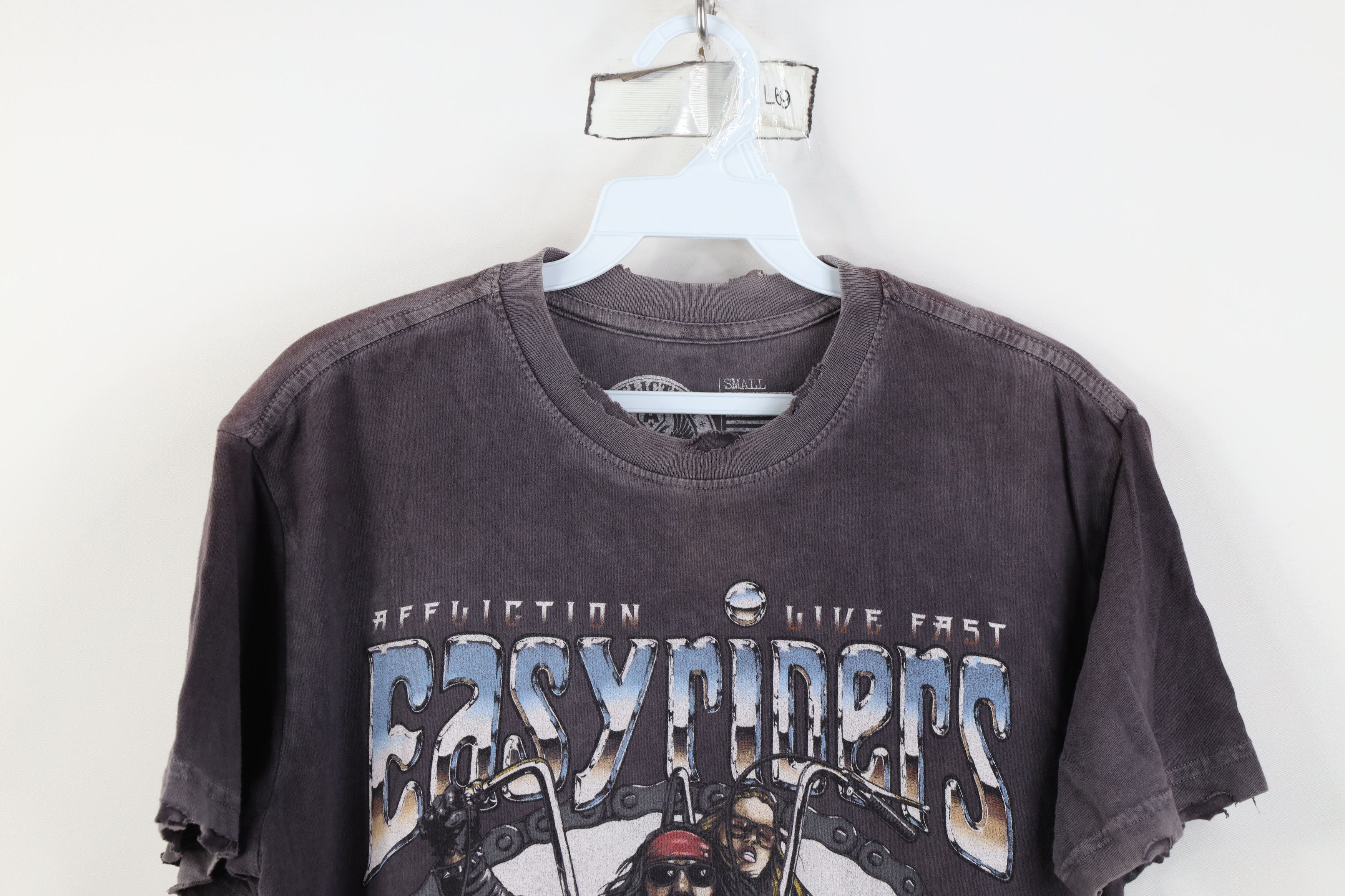 Affliction Affliction x Easyriders Acid Wash UFC MMA T-Shirt Gray USA Size US S / EU 44-46 / 1 - 2 Thumbnail