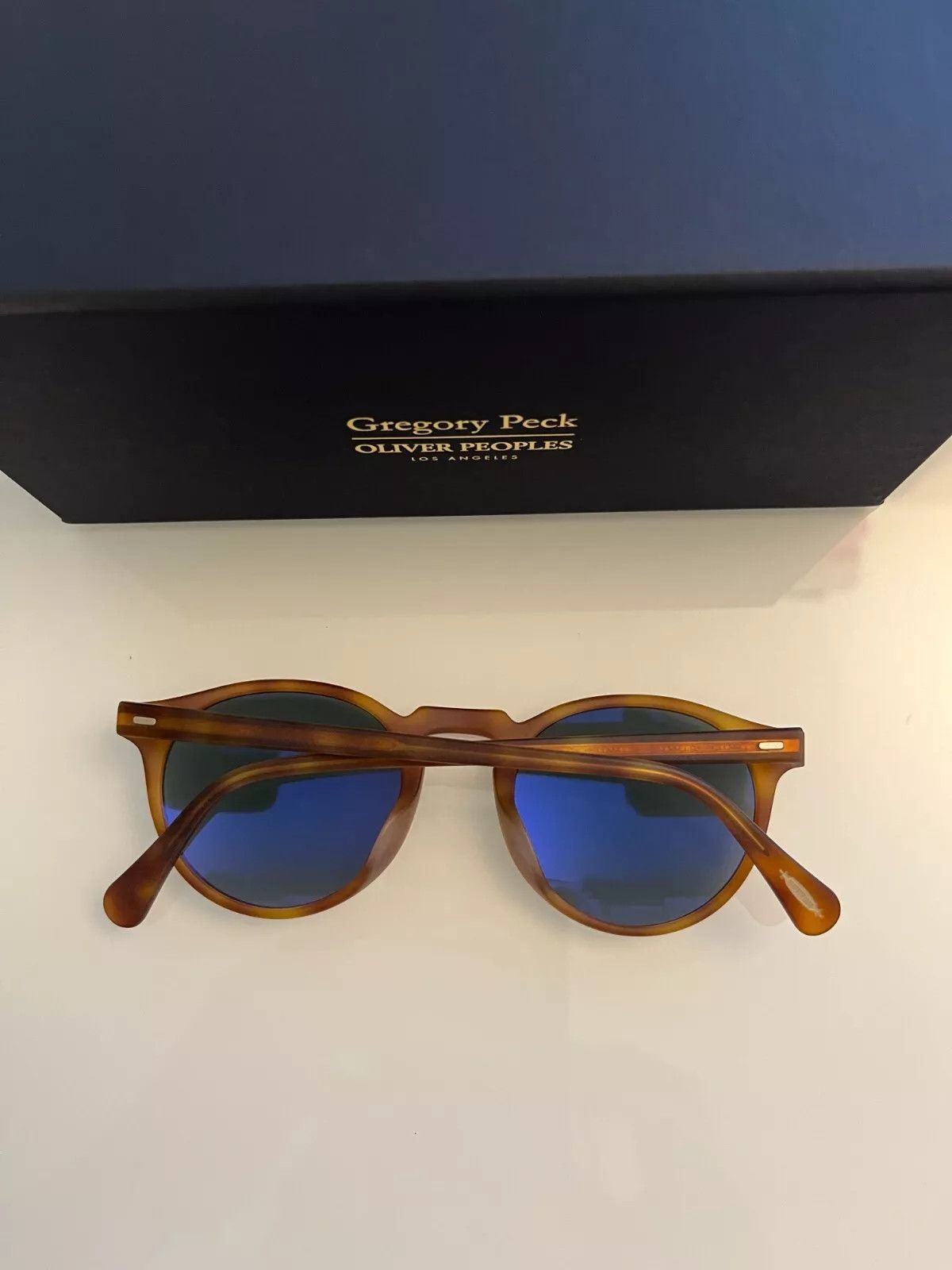 Oliver Peoples Gregory Peck Sun 47mm Semi-Matte LBR /Blue Photoch Size ONE SIZE - 9 Thumbnail