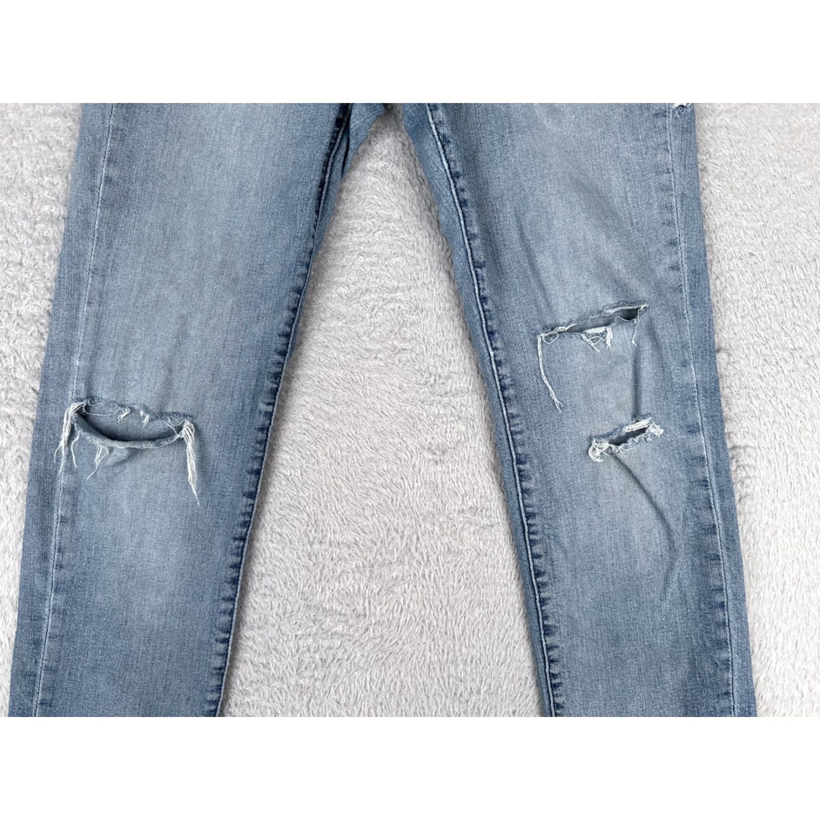 Levi's VINTAGE Levis Jeans Men 32 Blue Distressed 511 Cotton Premium 30x30 Denim Straight Slimming 5-Pocket Design 30 in Inseam Medium Wash Jeans Mens Size US 32 / EU 48 - 3 Thumbnail