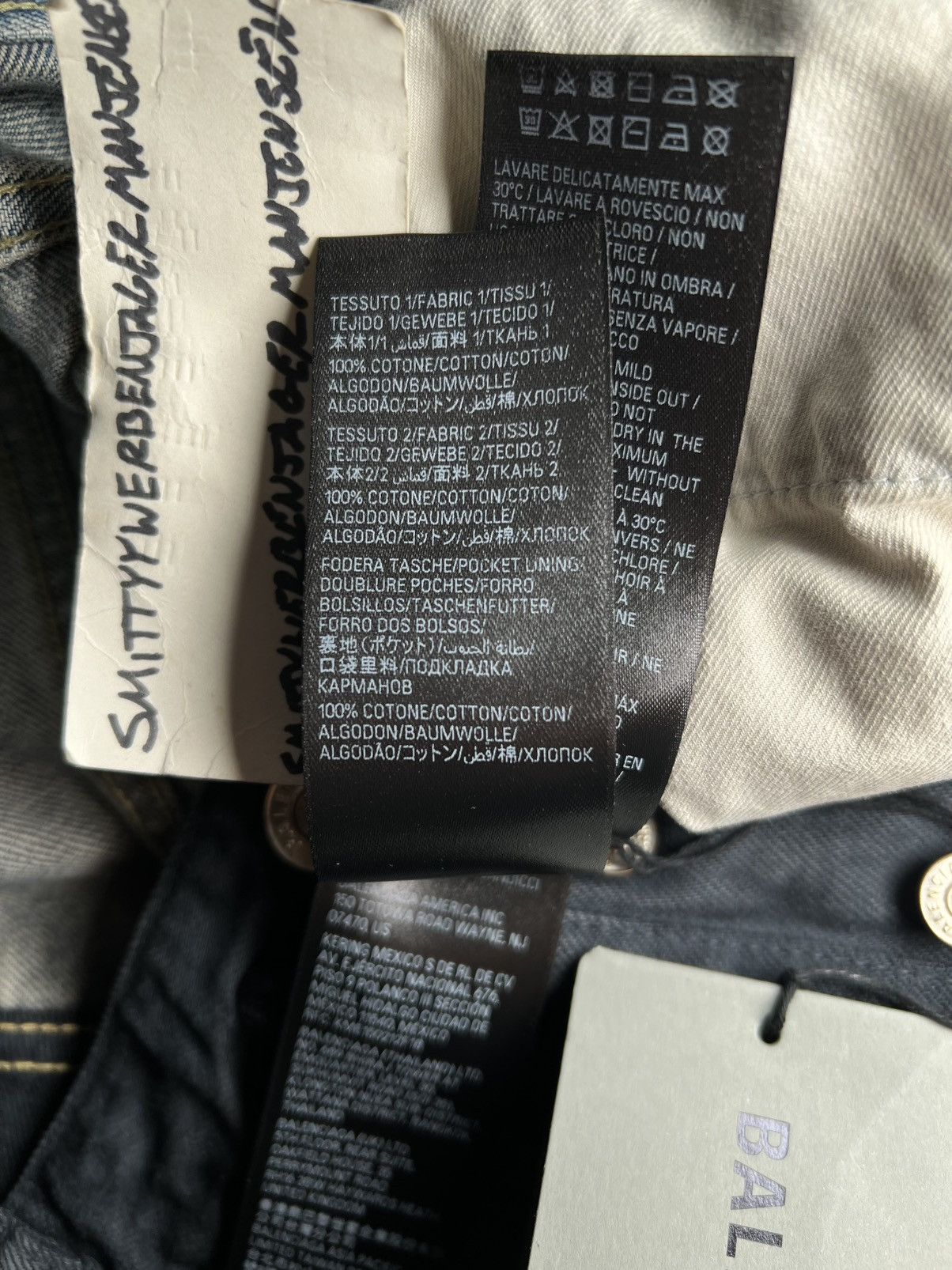 Balenciaga Balenciaga FW24 Blue Fifty Fifty Jeans Size US 30 / EU 46 - 12 Thumbnail