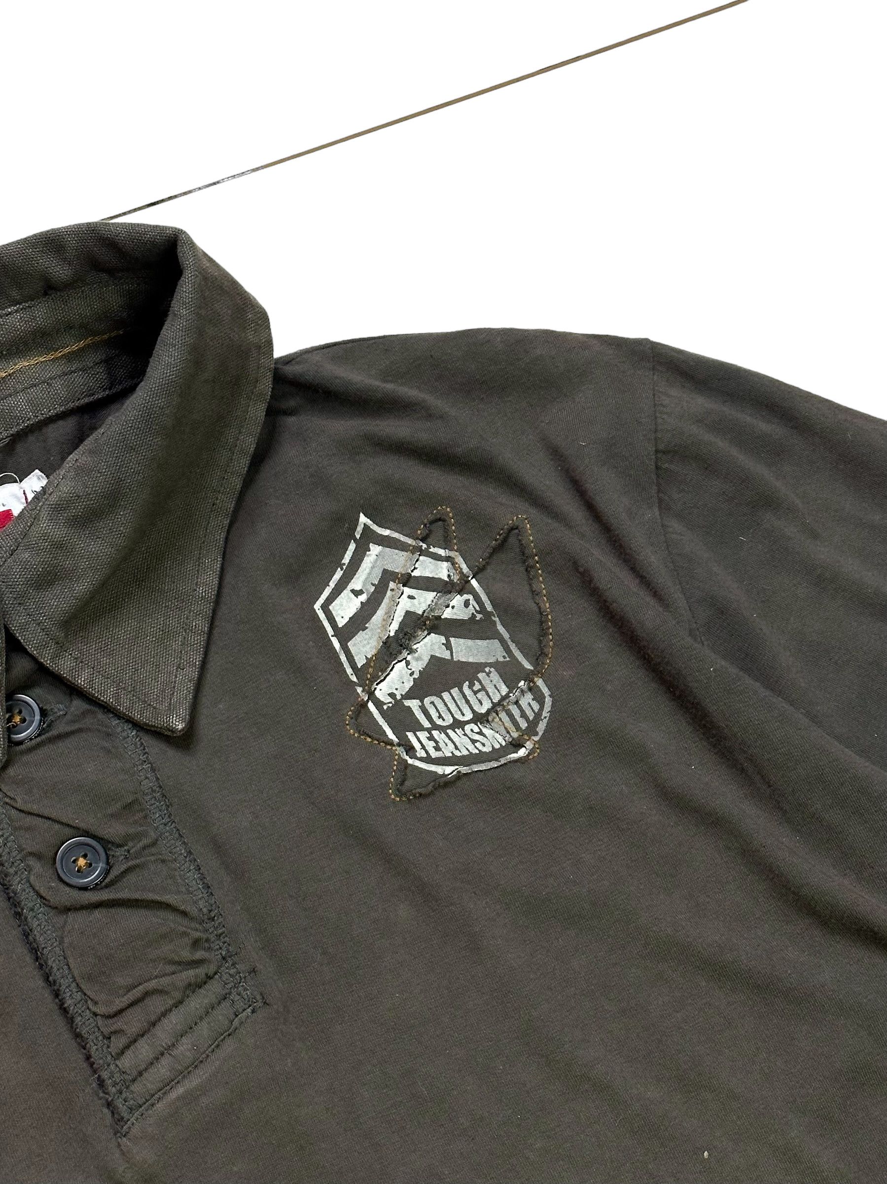 Japanese Brand Tough Jeansmith big logo polo tshirt Size US L / EU 52-54 / 3 - 3 Thumbnail