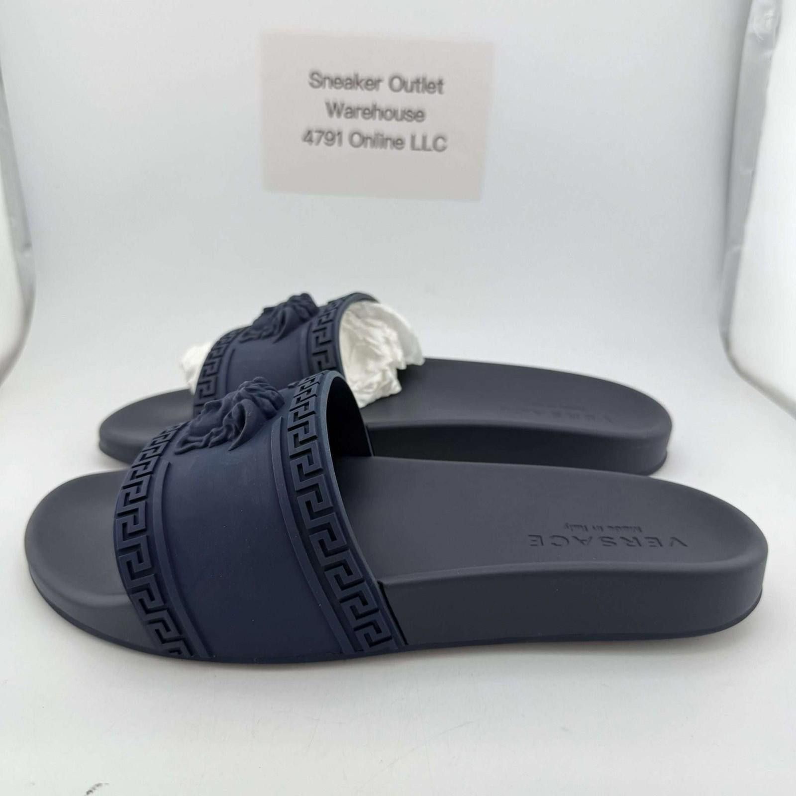 Versace Versace Slide Navy Sandals EU 44 New Size US 11 / EU 44 - 2 Thumbnail