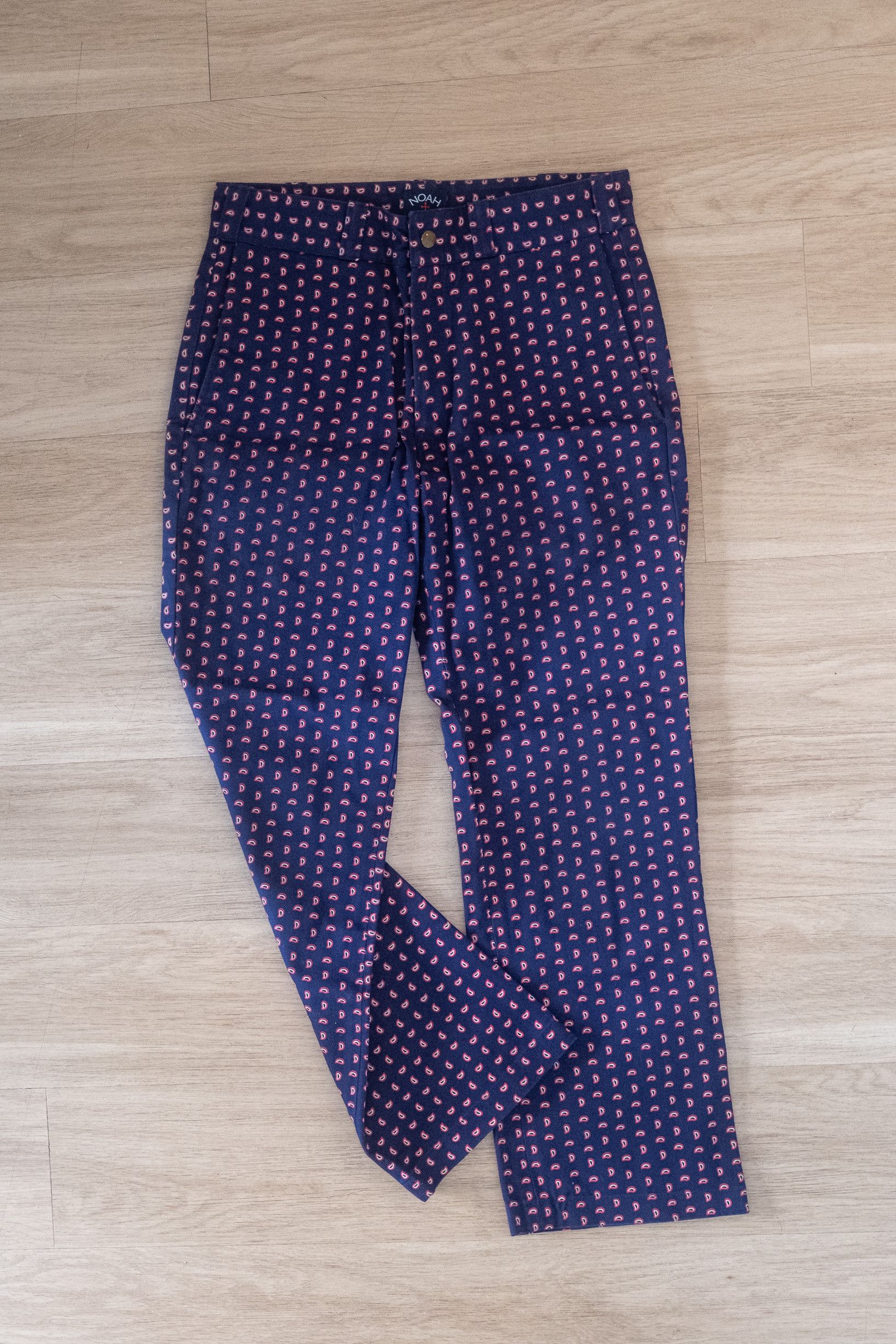 Noah Paisley Pattern Cotton Trousers Size US 30 / EU 46 - 1 Thumbnail