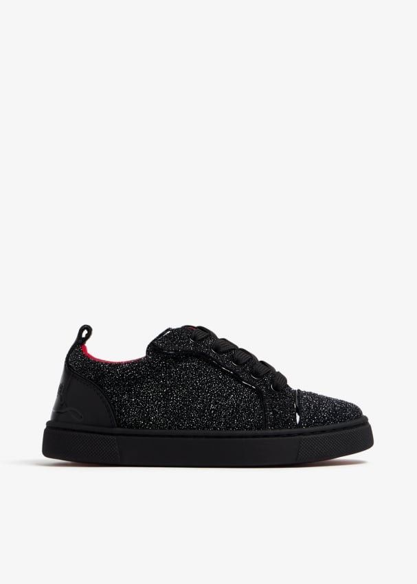 Christian Louboutin o1s1wg110924 Louis Junior Low Top Sneaker in Black Size US 12 / EU 45 - 3 Thumbnail