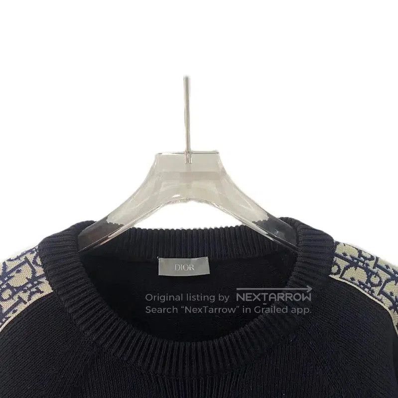 Dior Dior Navy Cotton Pullover Sweater for Men . Size US L / EU 52-54 / 3 - 3 Thumbnail