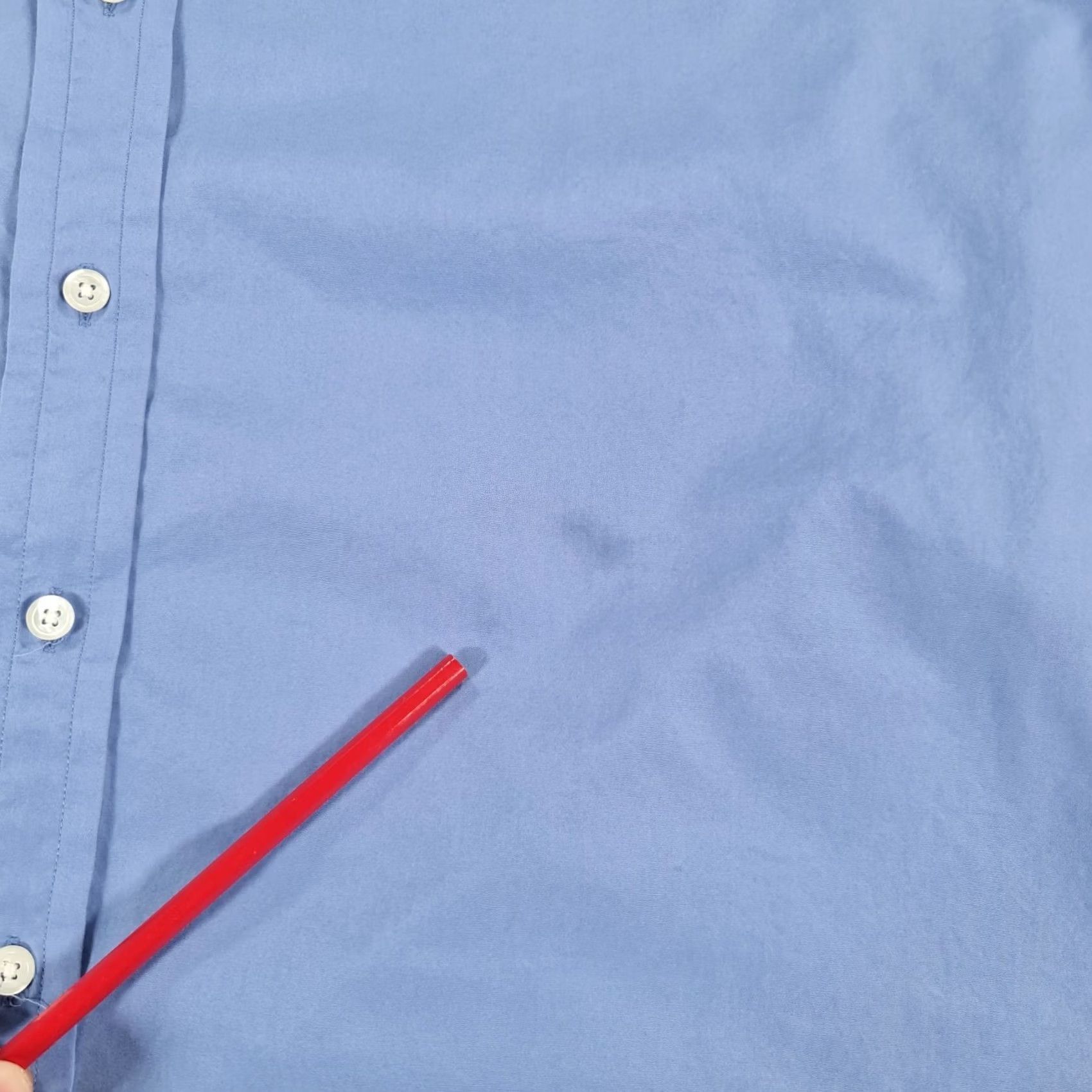 Hudson Harvie and Hudson Mens Shirt Blue 18.5 Dress Shirt Long Sleeve Double Cuff Button Up 100% Cotton Size US XXL / EU 58 / 5 - 5 Thumbnail