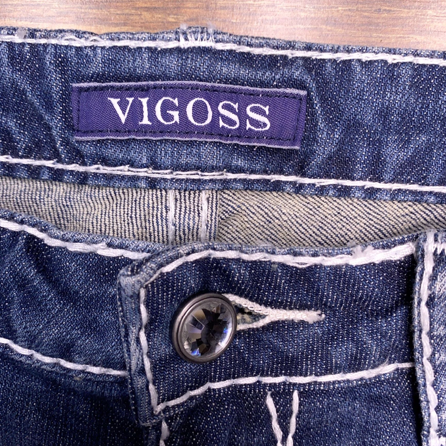 Vintage Vigoss Bermuda Shorts 27 Denim Stretch Cuffed New York Size 27" / US 4 / IT 40 - 3 Thumbnail