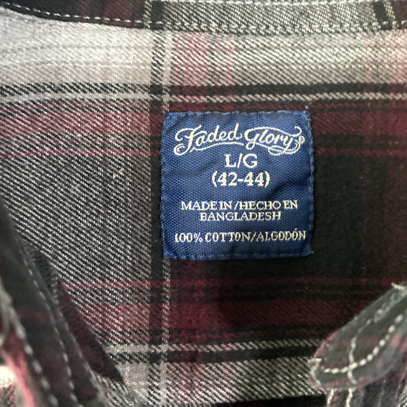 Faded Glory Faded Glory Flannel Shirt Mens L Regular Long Sleeve Multicolor Button-Up 42-44 Size US L / EU 52-54 / 3 - 3 Thumbnail