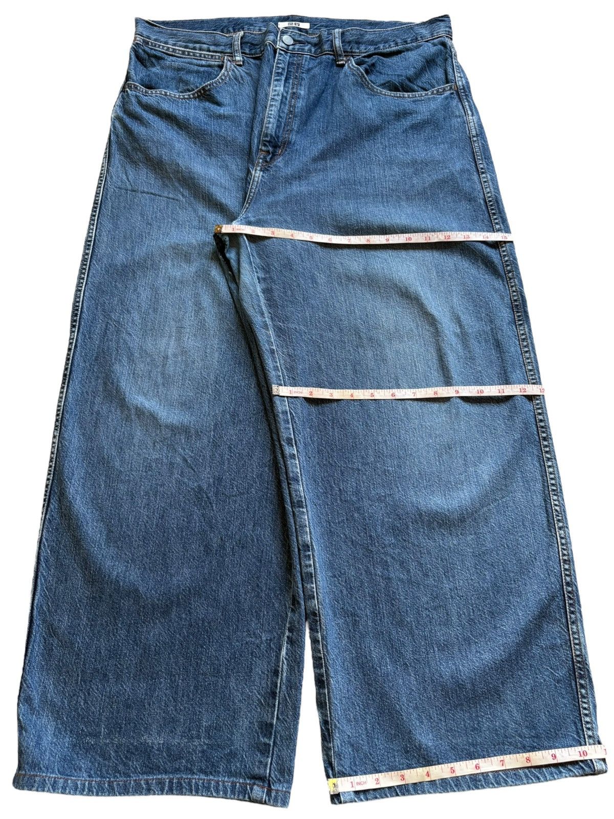 Christophe Lemaire × Japanese Brand × Uniqlo Vintage Uniqlo Blue Wash Loose Baggy Jeans Size US 38 / EU 54 - 14 Thumbnail