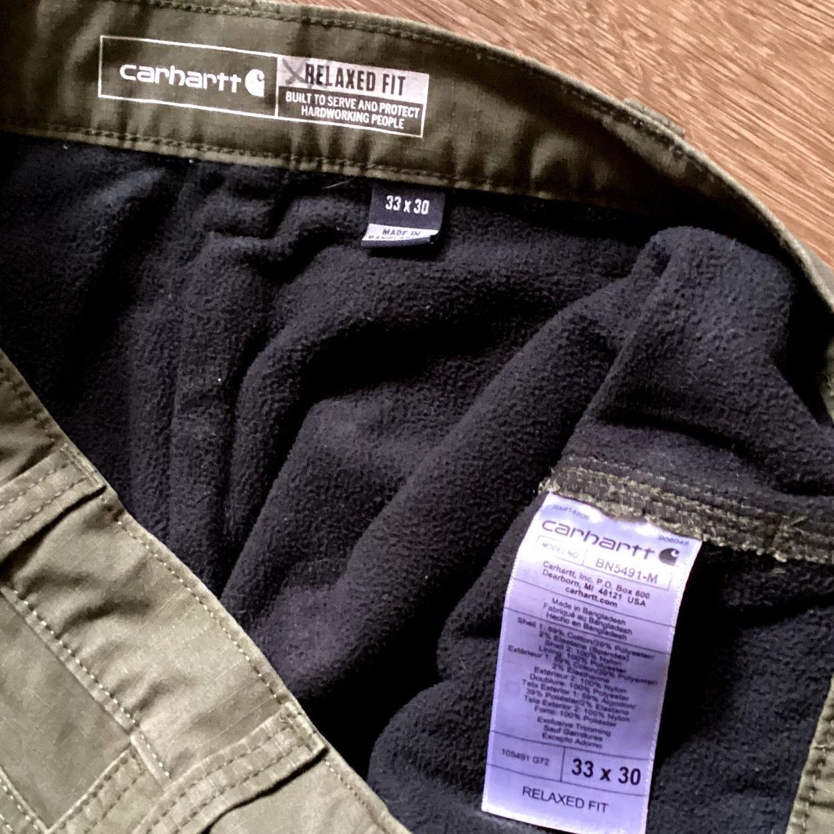 Carhartt Carhartt Fleece lined Cargo pant Size US 33 - 3 Thumbnail