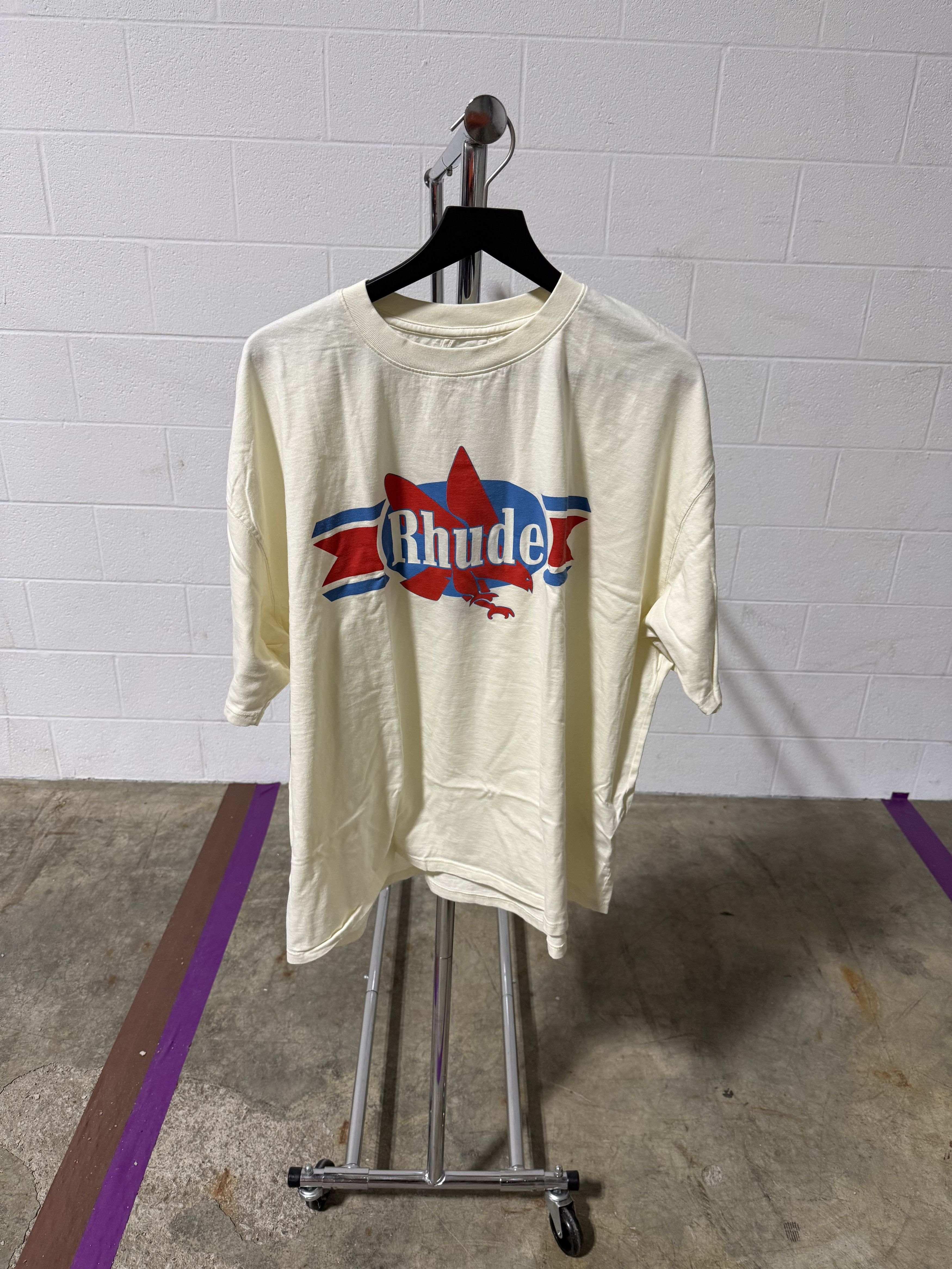 Rhude Rhude Chevron Eagle Tee 'Vintage White' Size US XXL / EU 58 / 5 - 1 Thumbnail
