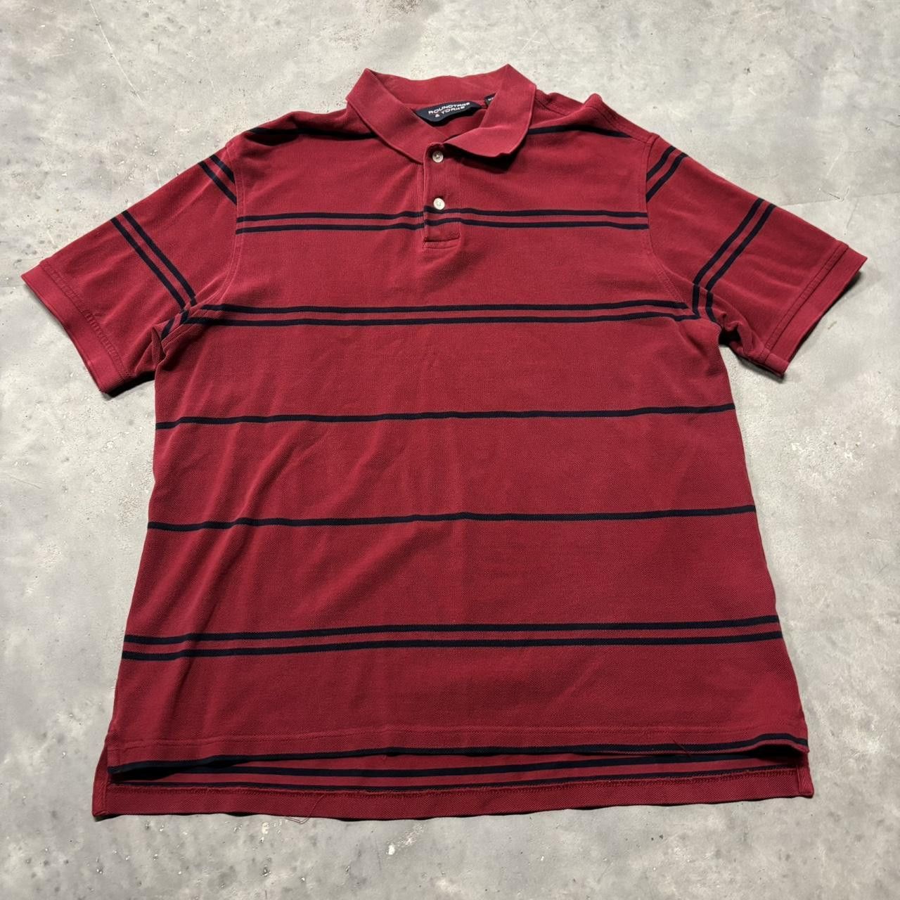 Japanese Brand × Vintage Crazy Vintage Y2K/2000s Red Striped Essential Polo Shirt! Size US L / EU 52-54 / 3 - 1 Thumbnail