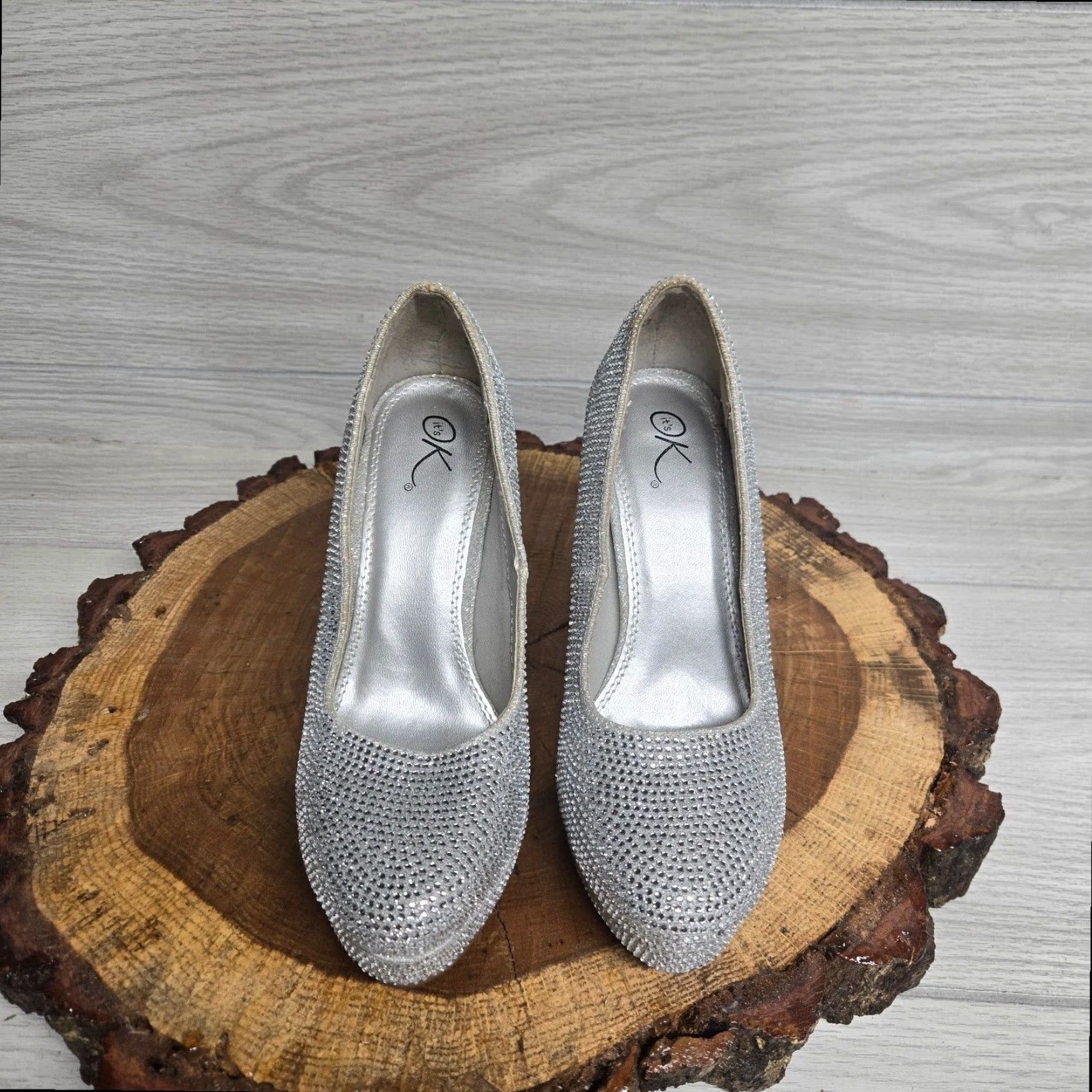 Vintage VINTAGE Speed Limit 98 Silver Rhinestone Heel Adult Women's Size 5.5 Size US 6 / IT 36 - 3 Thumbnail