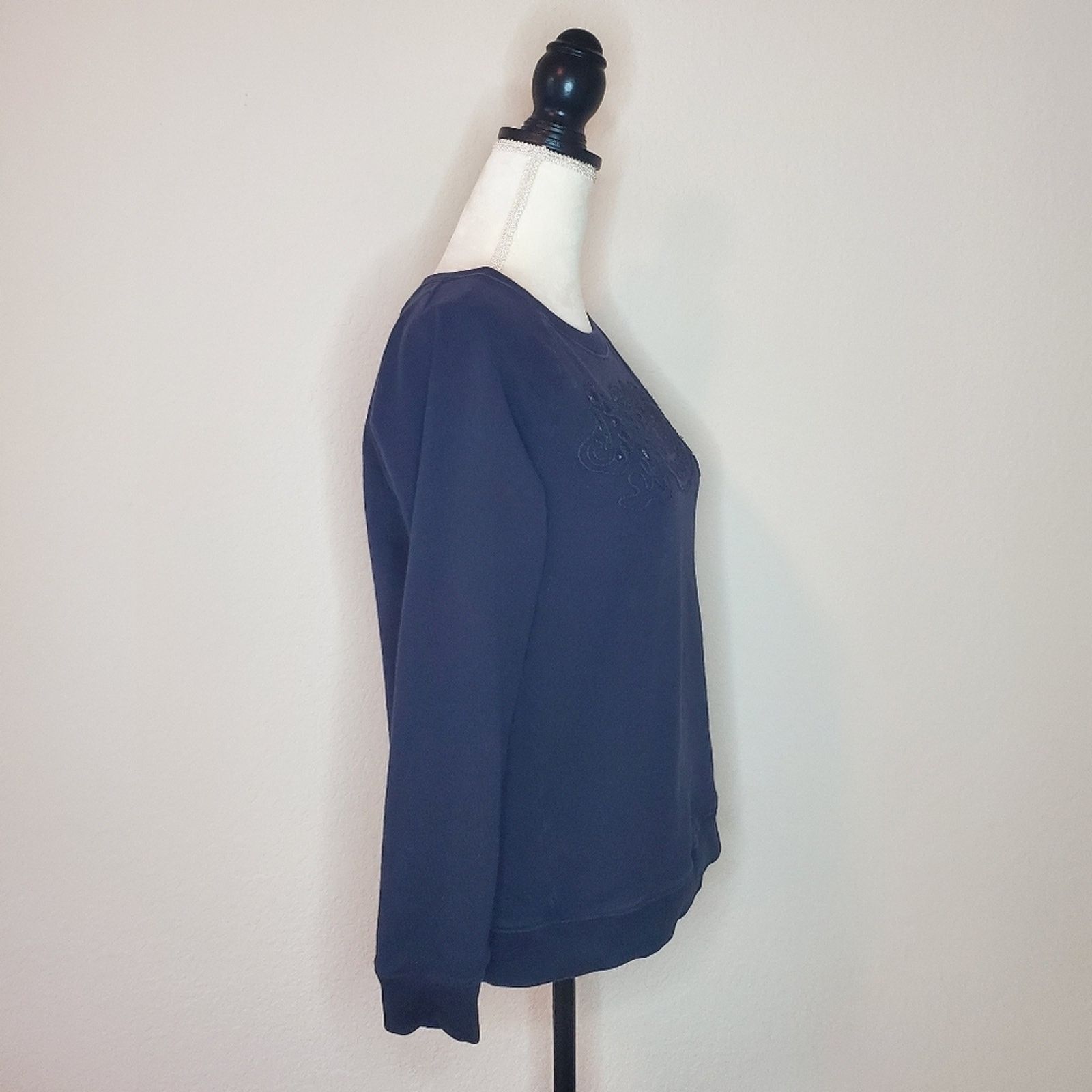 Madewell Madewell Navy Cutout Sweatshirt Medium Size M / US 6-8 / IT 42-44 - 2 Thumbnail