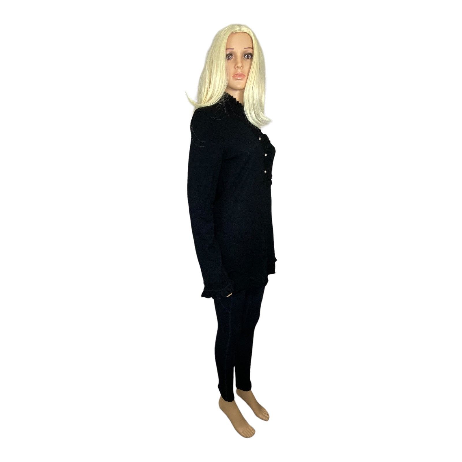 Tory Burch Tory Burch Wool Pullover Tunic Sweater Buttons Black Medium Size M / US 6-8 / IT 42-44 - 8 Thumbnail