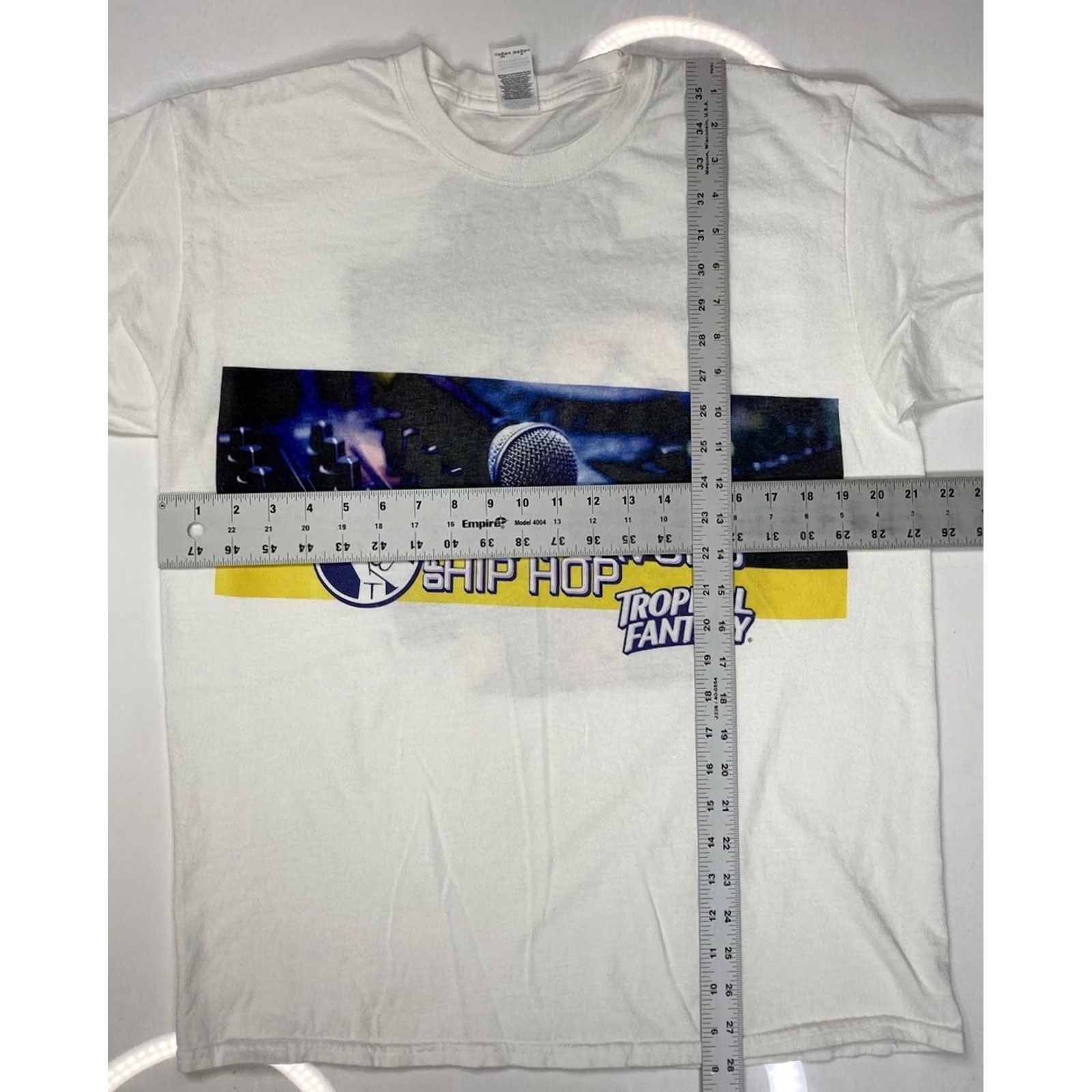 Gildan Gildan T-Shirt Mens Hip Hop Graphic Print Crew Neck White L Tropical Fantasy 52 All Seasons Short Sleeve Size US L / EU 52-54 / 3 - 6 Thumbnail