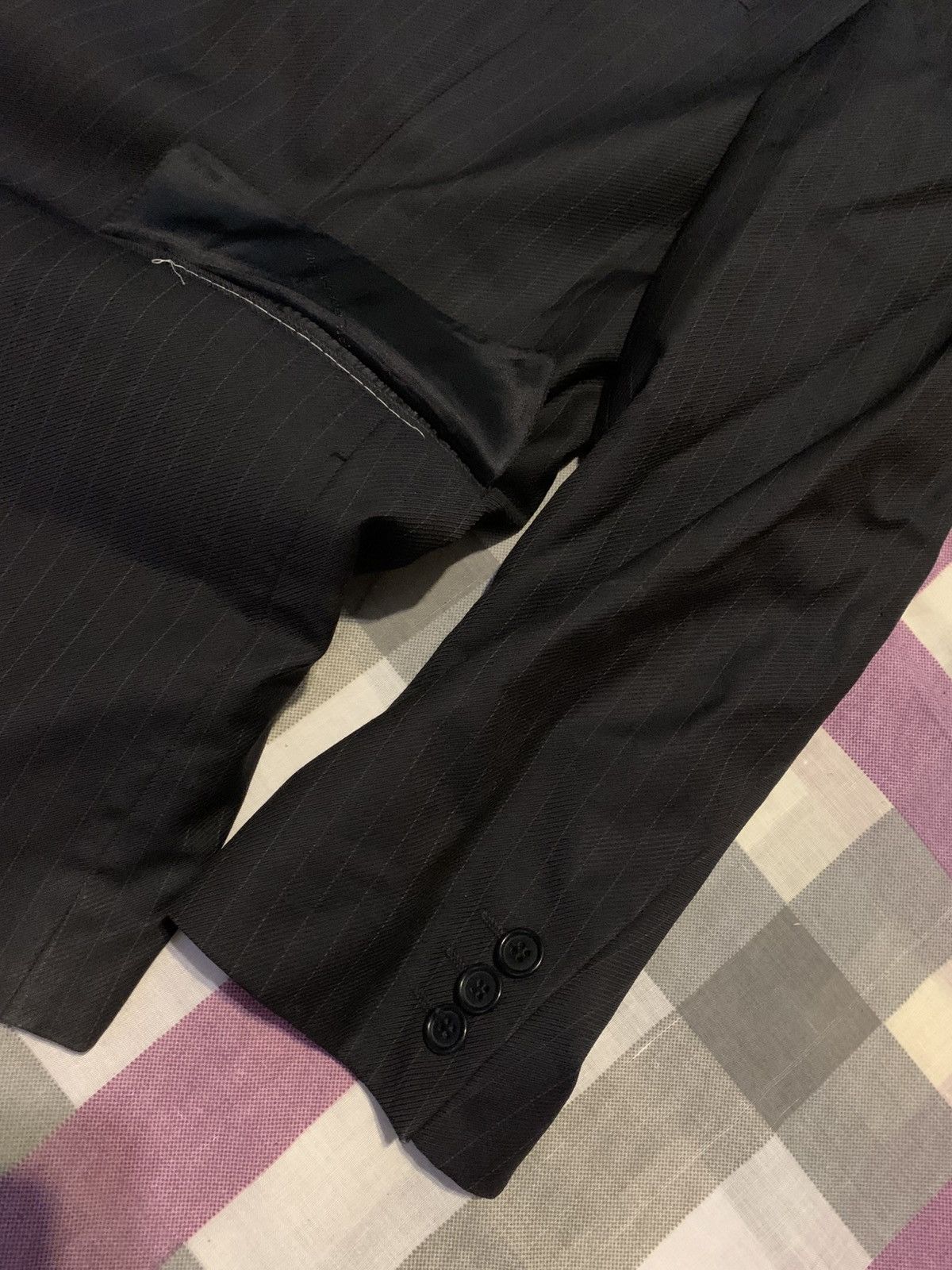 Pierre Balmain Pierre Balmain Black Pinstripe Blazer (2002/03) 100% Wool Size 42L - 3 Thumbnail
