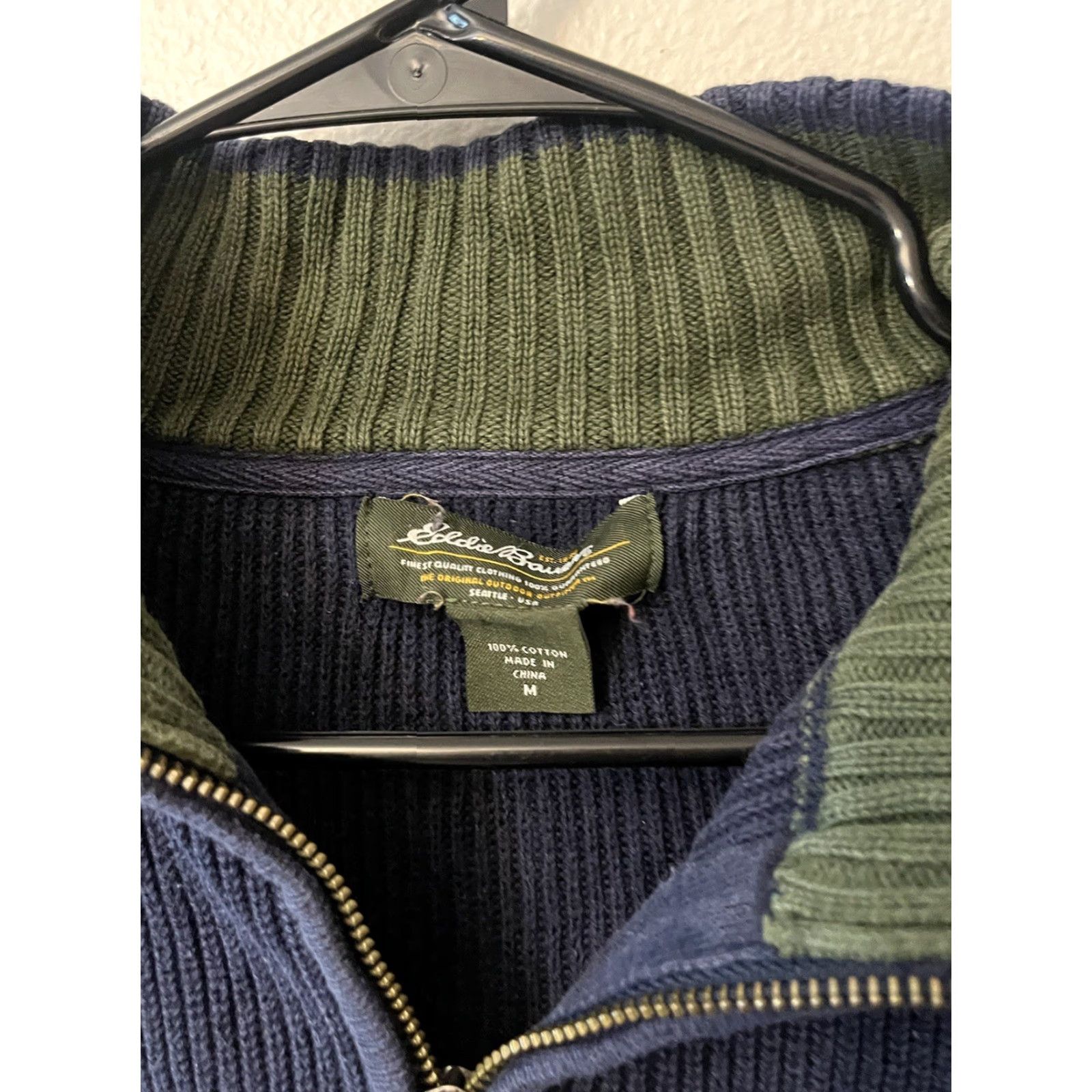 Eddie Bauer Eddie Bauer Pullover Sweater 1/4 Zip Fleece Medium Blue Women Size M / US 6-8 / IT 42-44 - 2 Thumbnail