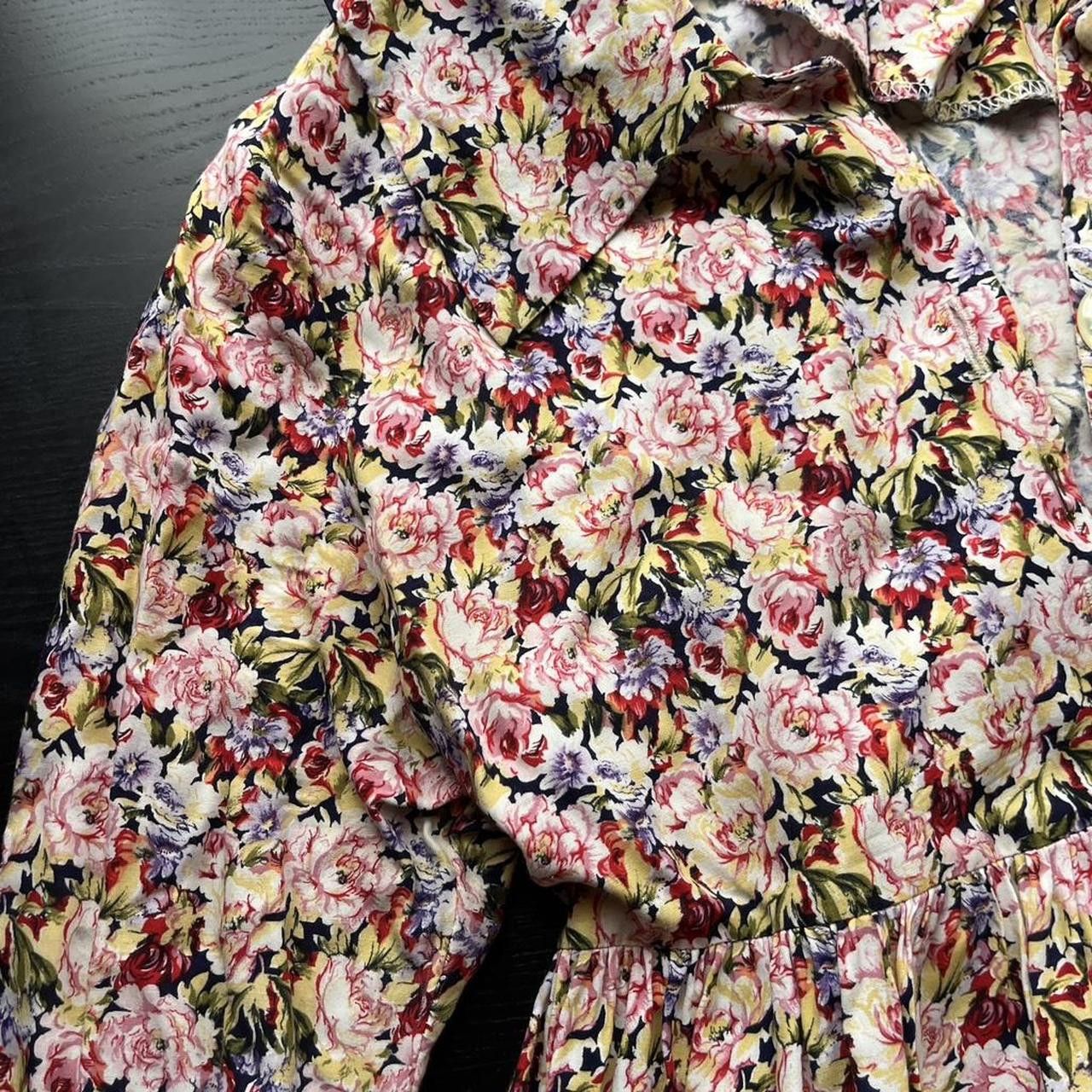 Other Vintage Floral Babydoll Tunic Top Size M / US 6-8 / IT 42-44 - 3 Thumbnail