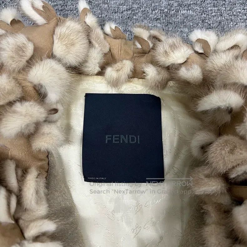 Fendi Fendi Heavy-duty rabbit fur flower collar fur coat woolen Size XS / US 0-2 / IT 36-38 - 5 Thumbnail