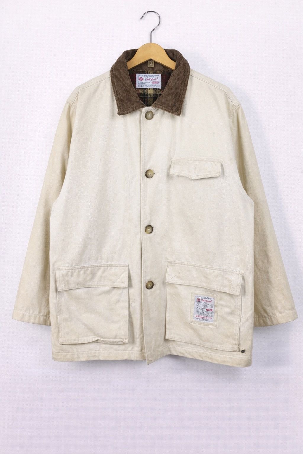 Japanese Brand BROWNIE Japanese Workwear Canvas Jacket Corduroy Collar Size US L / EU 52-54 / 3 - 1 Thumbnail