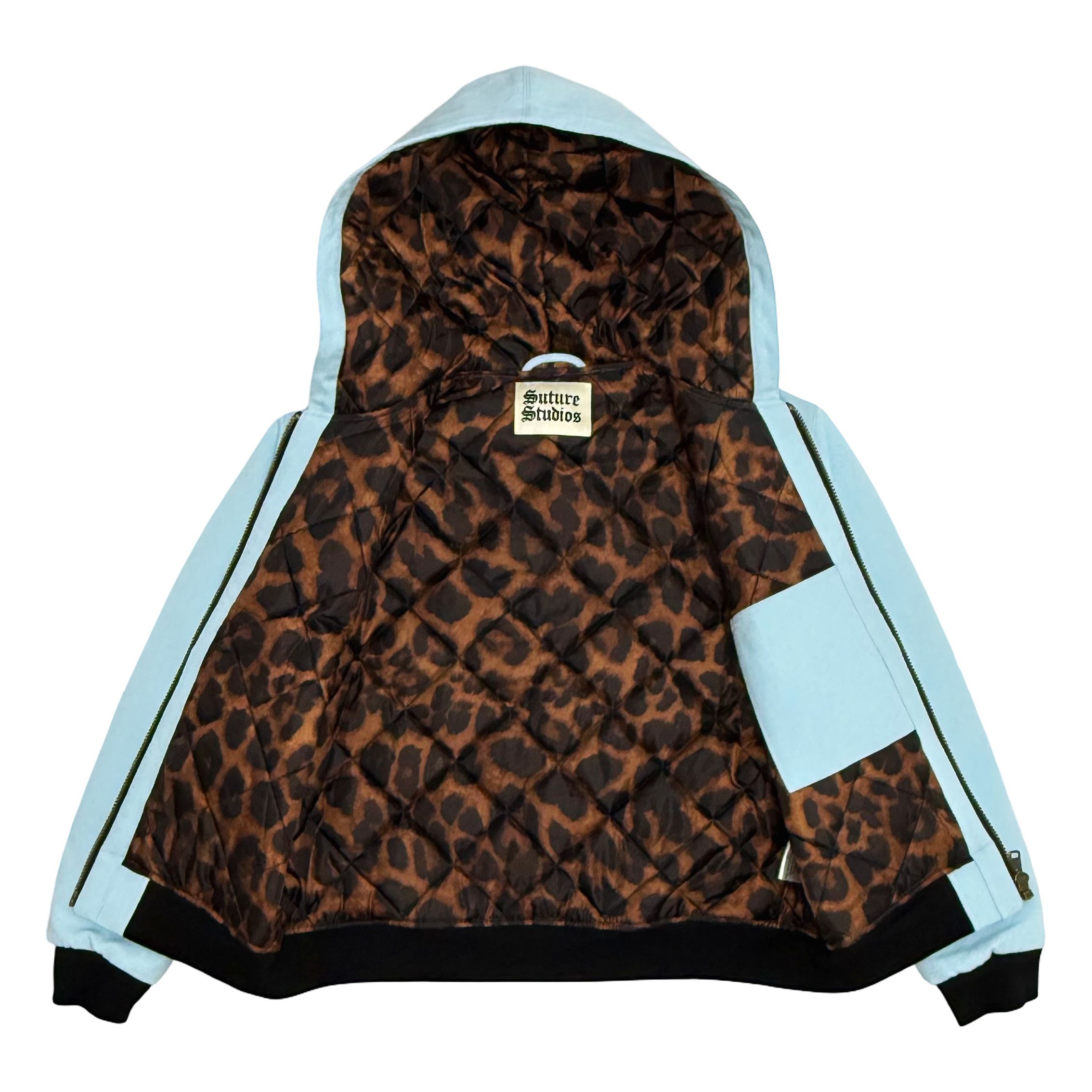 Carhartt Suture Studios 16oz Duck Canvas Work Jacket Ice Blue Leopard Size US M / EU 48-50 / 2 - 1 Thumbnail