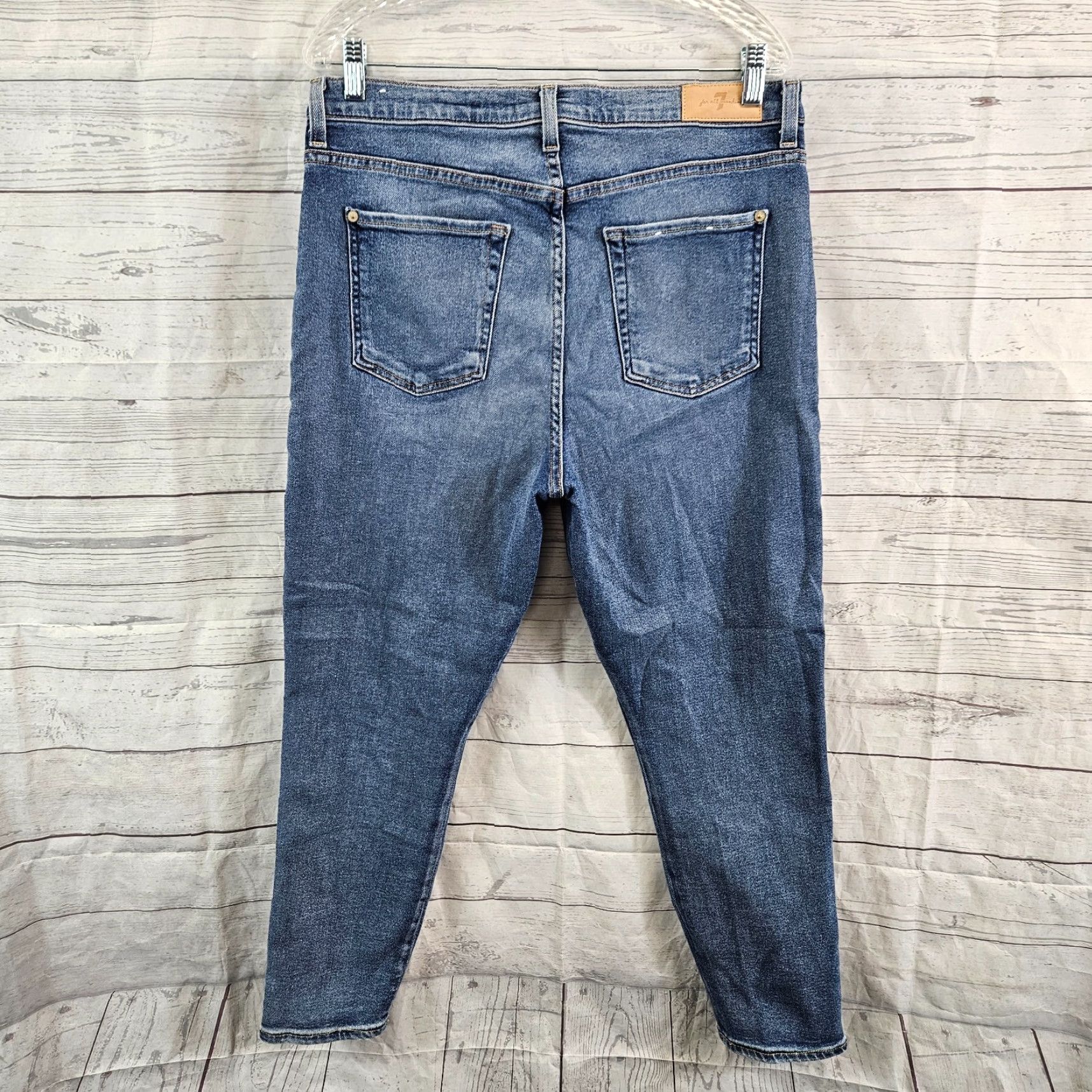7 For All Mankind 7 For All Mankind Womens Luxe Vintage High Waist Ankle Skinny Jeans Sz 32 Blue Size 24" / US 00 / IT 34 - 3 Thumbnail