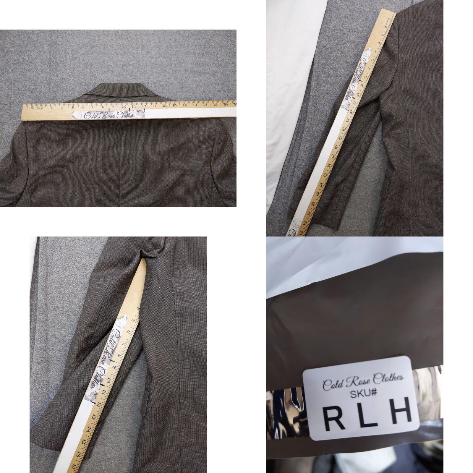 Hart Schaffner Marx Hart Schaffner Marx Blazer Mens 40R Gray Solid Sport Coat Jacket USA Dillard's Size 40R - 9 Thumbnail