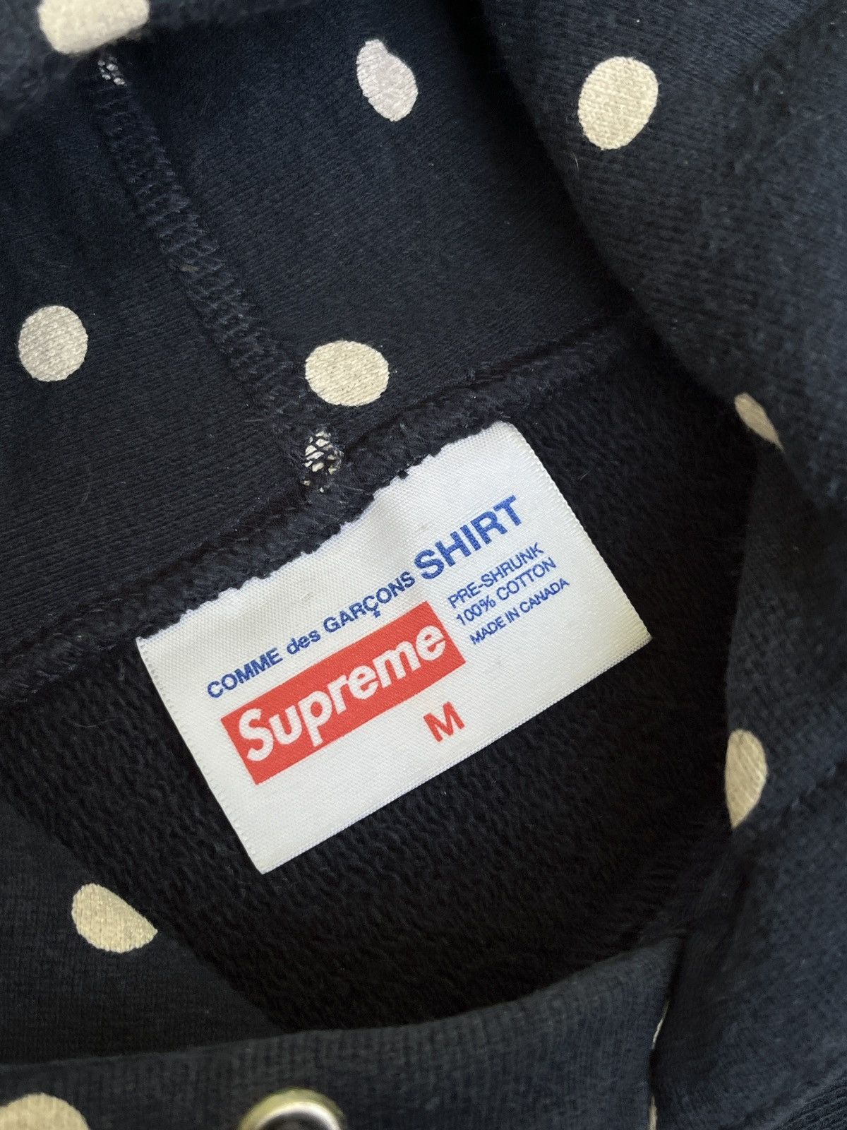 Comme des Garcons SHIRT × Supreme Supreme x CDG Polka Dot Box Logo Hoodie 2012 Size US M / EU 48-50 / 2 - 4 Thumbnail