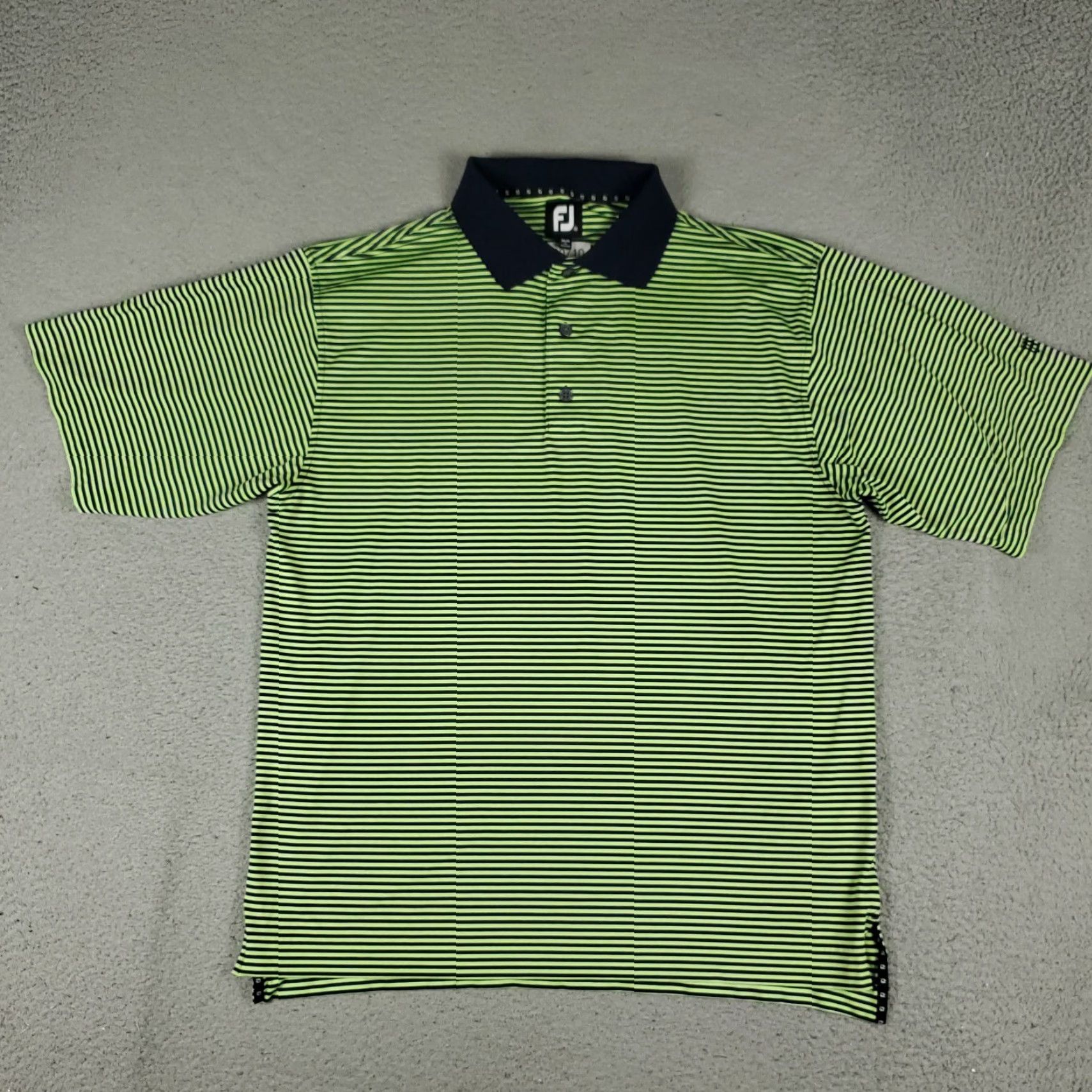 Footjoy FJ FootJoy Polo Shirt Mens Medium Green Black Striped Golf Casual Short Sleeve Polo Shirt Mens Medium Green Black Striped FJ FootJoy Size US M / EU 48-50 / 2 - 2 Thumbnail