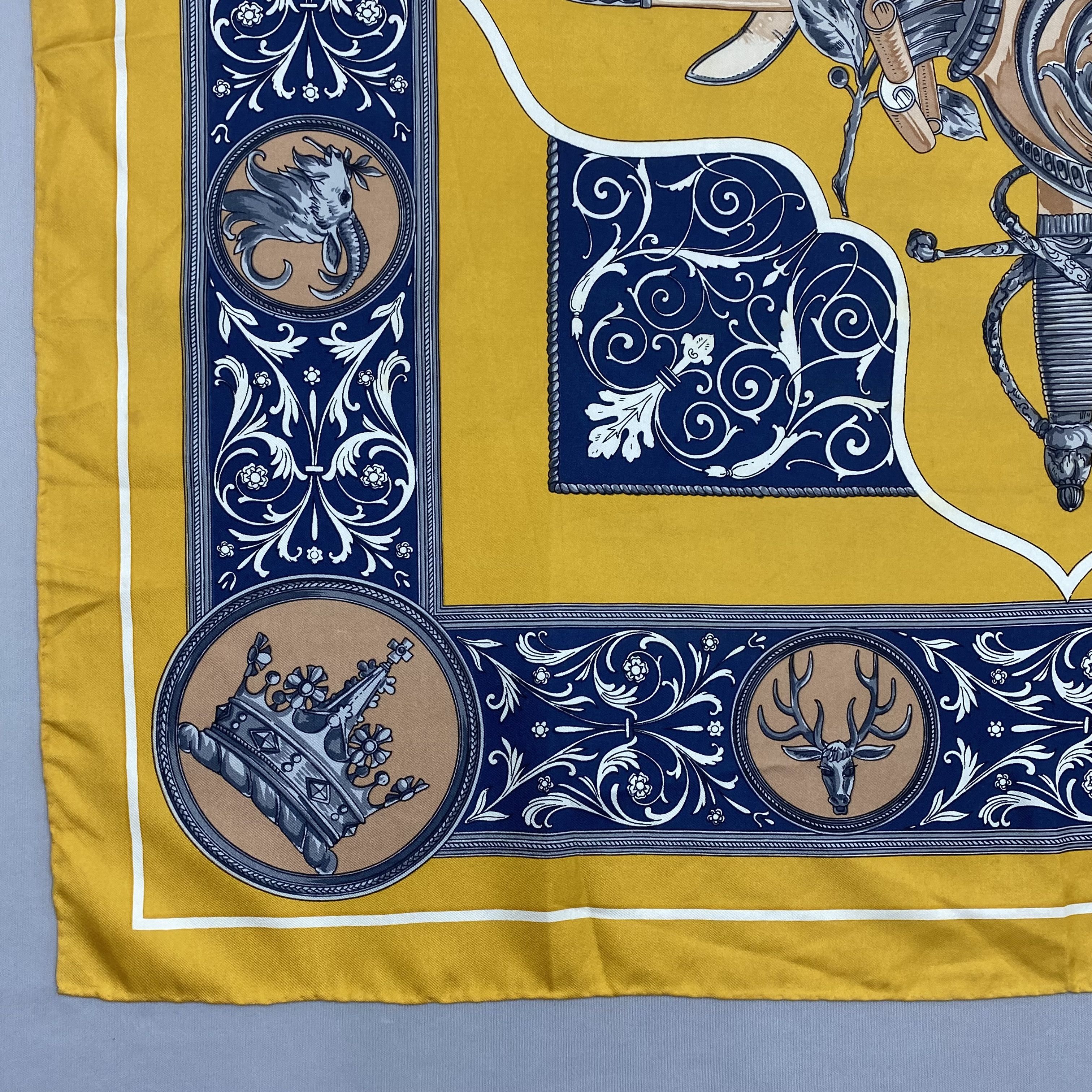 Japanese Brand Vintage Mythology SILK Scarf Twill Stole Wraps Scarves Size ONE SIZE - 8 Thumbnail