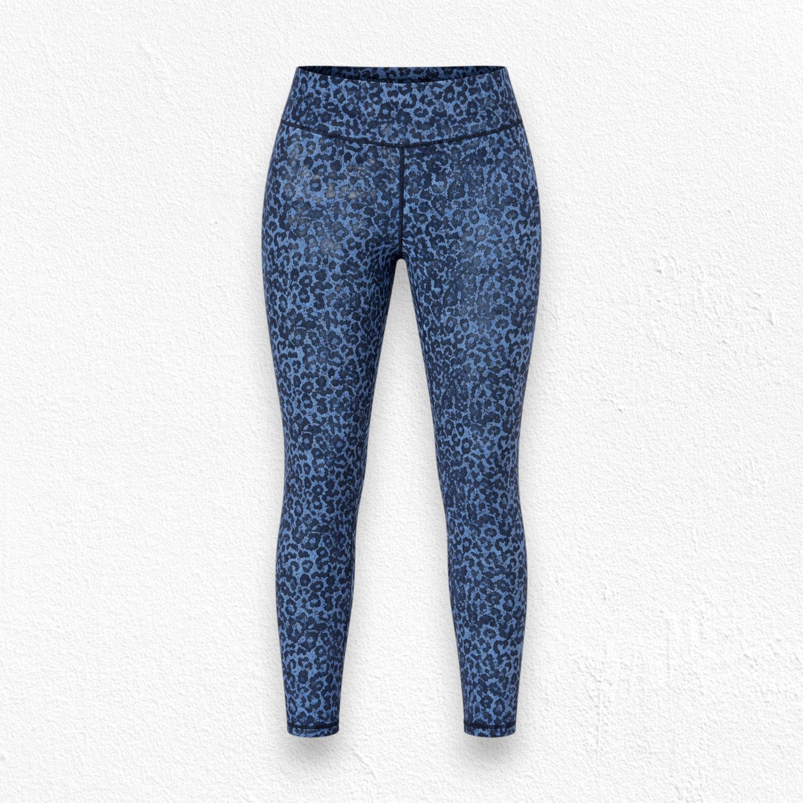 Other Blue Leopard Scrunch Leggings Animal Print Leggings Size 6-8 Size 28" / US 6 / IT 42 - 1 Thumbnail