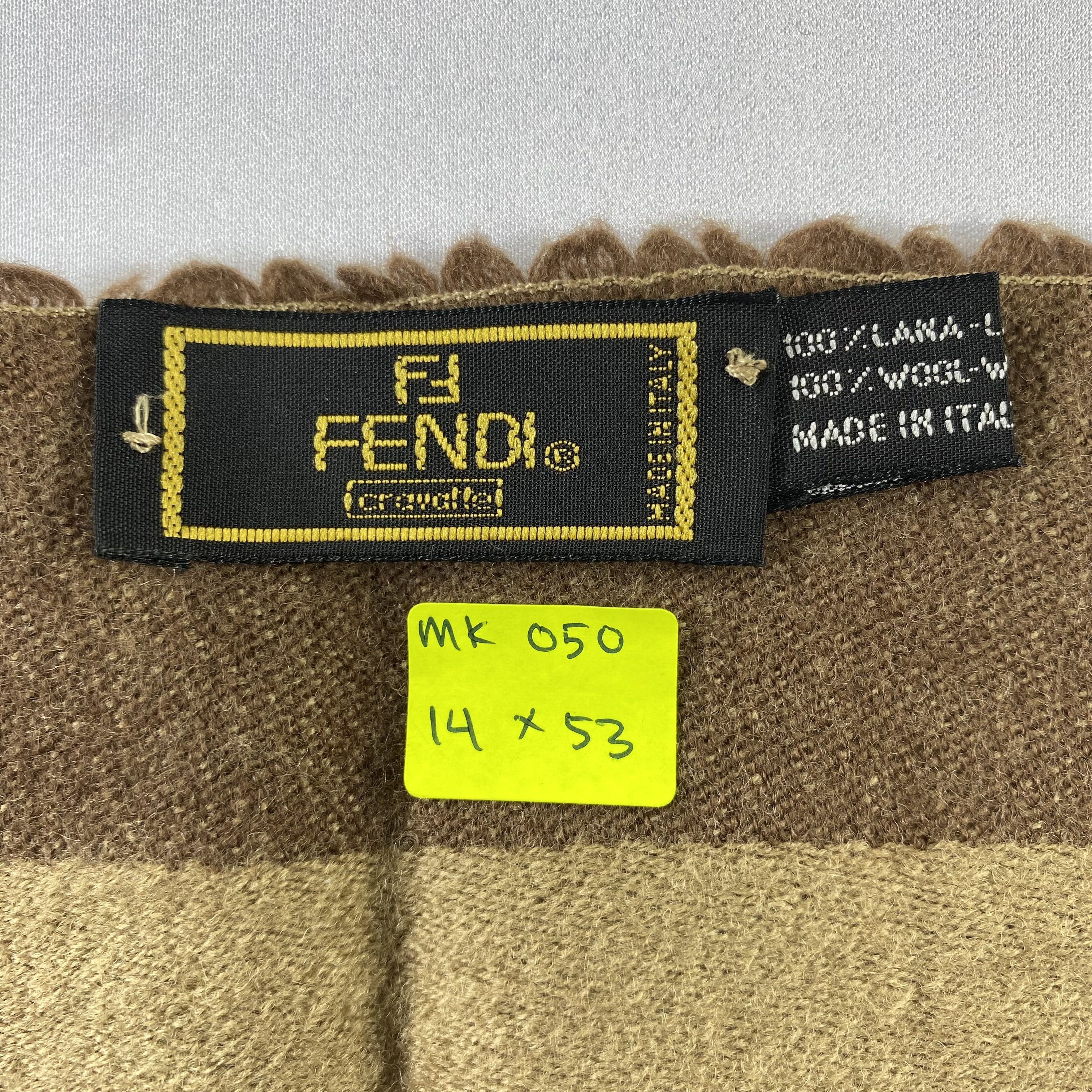 Fendi Fendi Monogram Scarf Neck Wrap Monogram Wool Muffler Size ONE SIZE - 7 Thumbnail