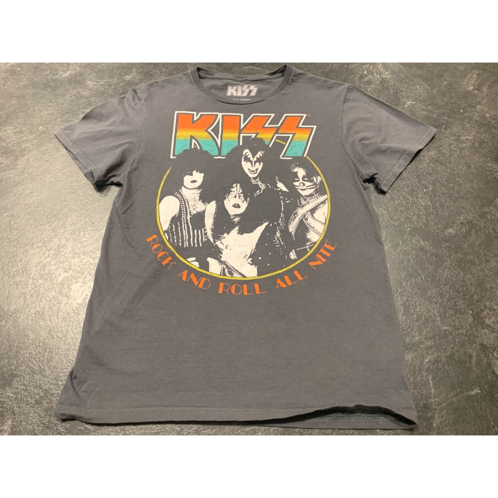 Vintage VINTAGE Kiss Shirt Band T-Shirt Short Sleeves Rock and Roll S Charcoal Small Mens 34/36 Size US S / EU 44-46 / 1 - 2 Thumbnail