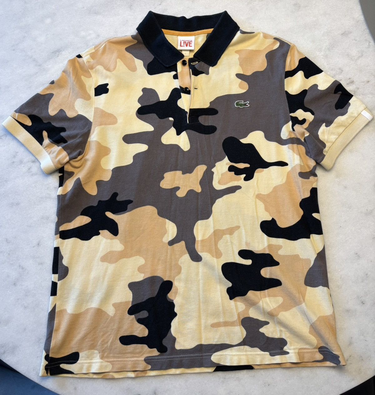 Lacoste Lacoste camouflage polo shirt in yellow and black Size US L / EU 52-54 / 3 - 1 Preview