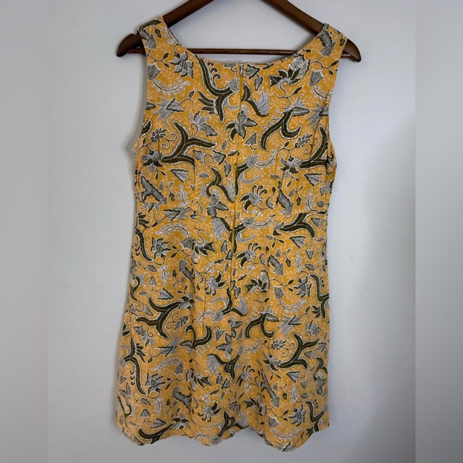 Other Liberty Fashions yellow floral retro romper mini dress SZ M Size 32" / US 10 / IT 46 - 2 Thumbnail