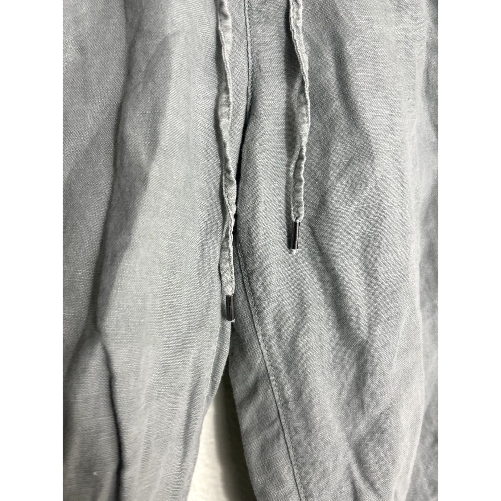 Gap VINTAGE Gap Womens Small Sage Green Linen Blend Ankle Joggers 28x26 Drawstring Size 28" / US 6 / IT 42 - 6 Thumbnail